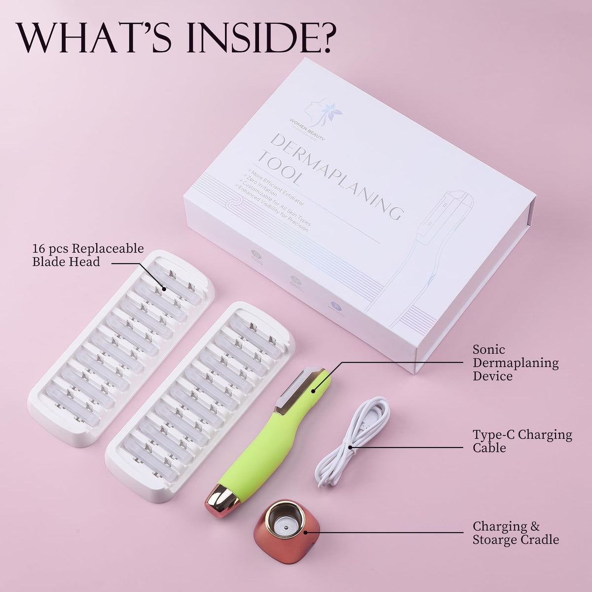 Sonic Dermaplane Razor for Women Face Facial Hair and Peach - CEVEK Official Imagery - 8