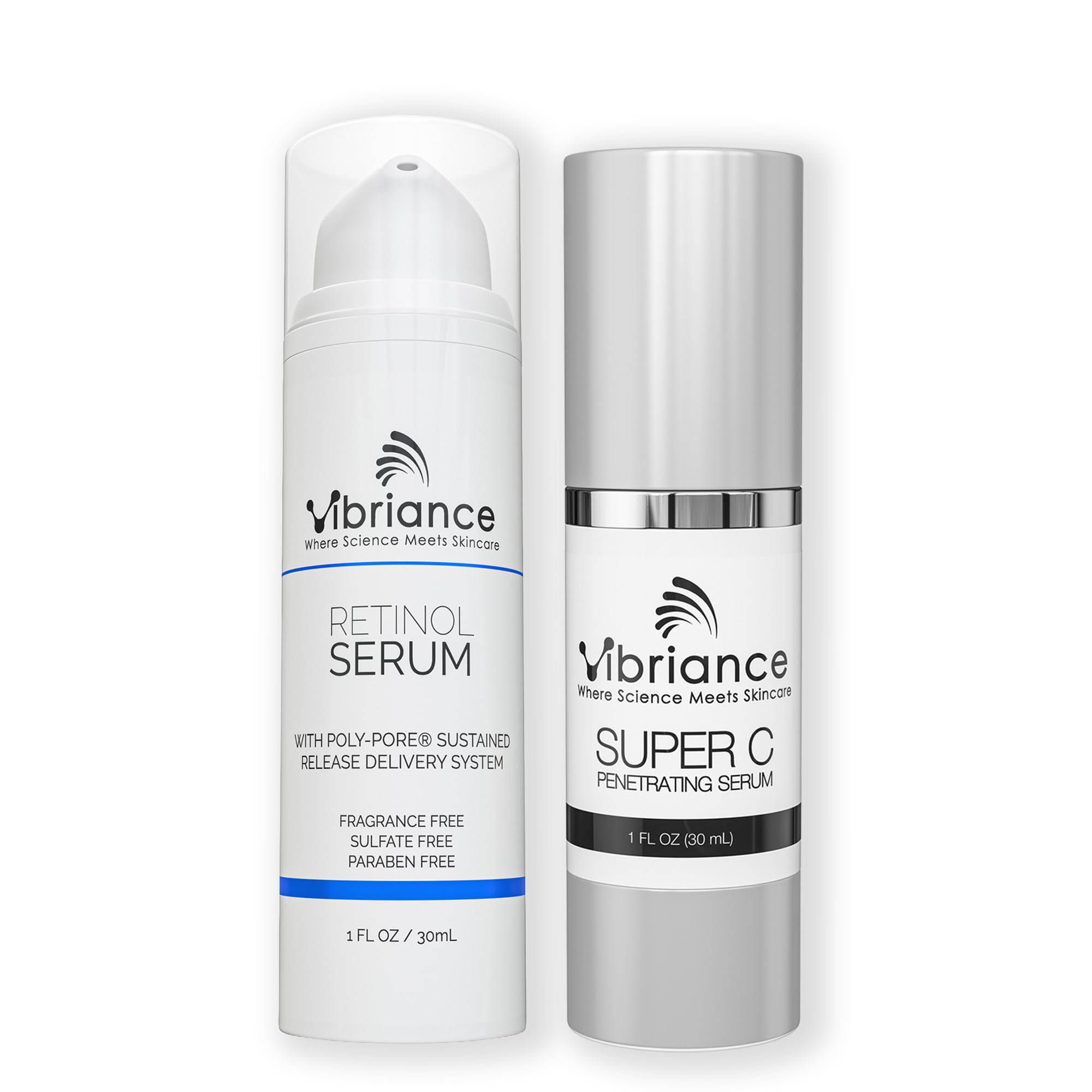 Vibriance Dynamic Duo Skincare Bundle - Super C Serum, Retinol - Product Imagery