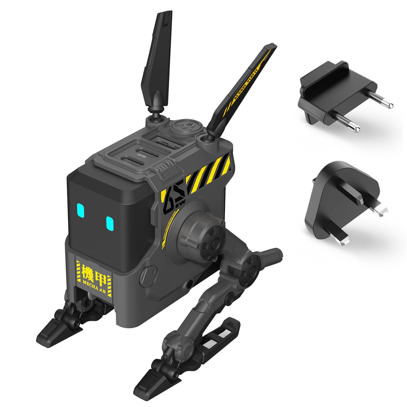 GRAVASTAR 65W GaN Robot USB-C Charger with 3 Ports - GravaStar Official Product View 9