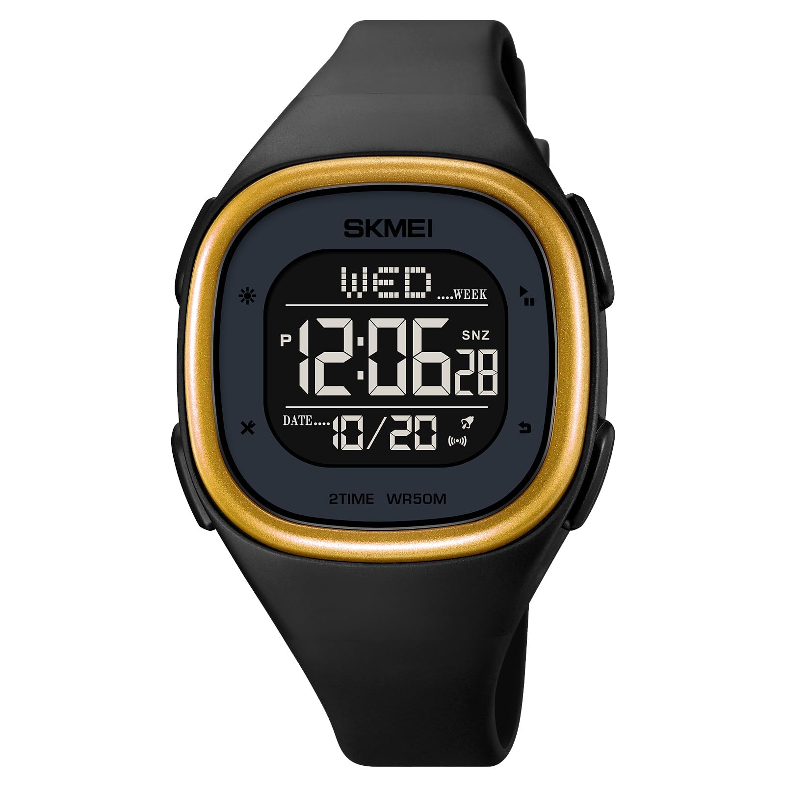 Gosasa Mens Minimalist Square Digital Watch Waterproof Wrist - Product Imagery