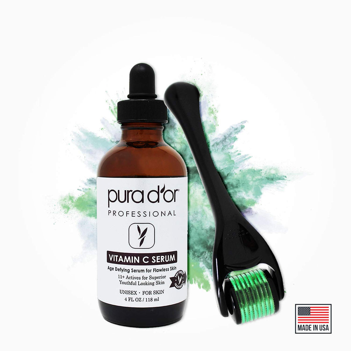 PURA D OR 25 Vitamin C Serum 4 Oz 0 25mm Derma Roller Set - PURA D'OR Official Imagery - 8