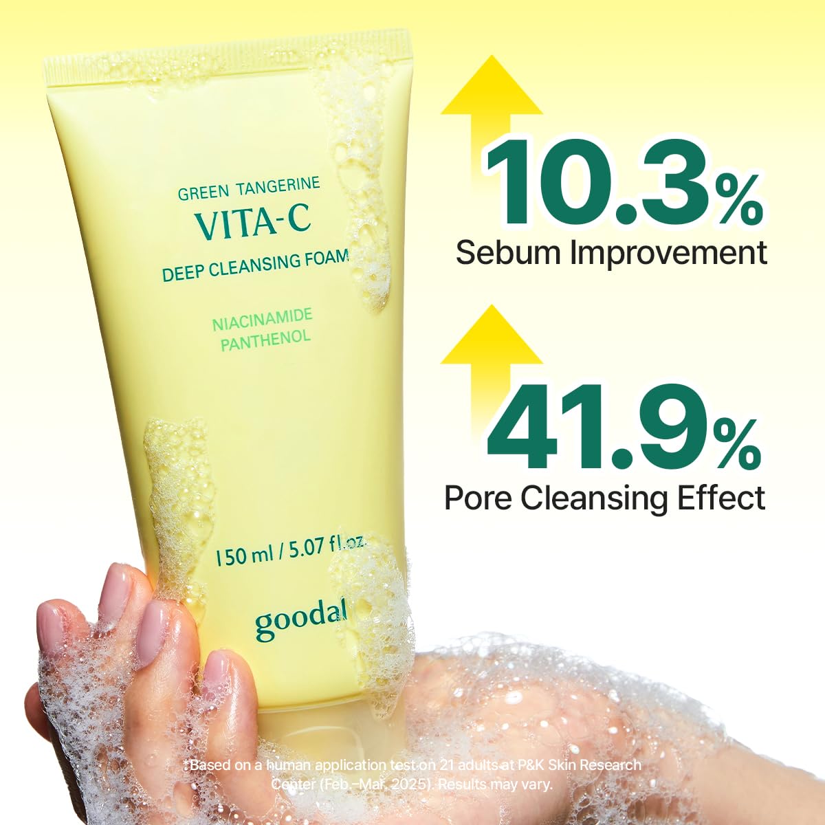 GOODAL Green Tangerine Vitamin C Cleansing Foam for - GOODAL Official Product Imagery - 5