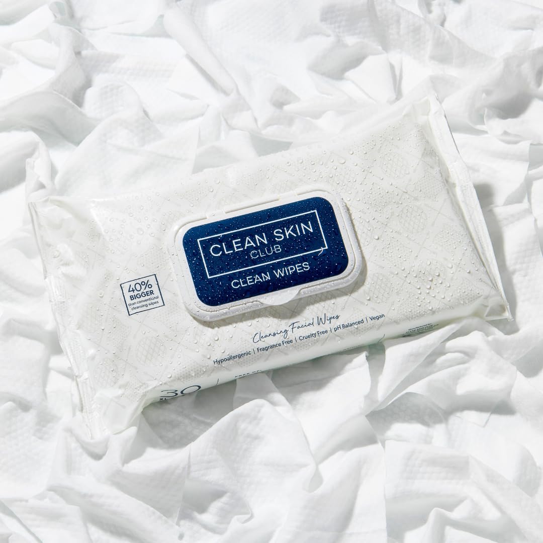 Clean Skin Club Clean Wipes, XL Makeup Remover Face Wipes, - CLEAN SKIN CLUB