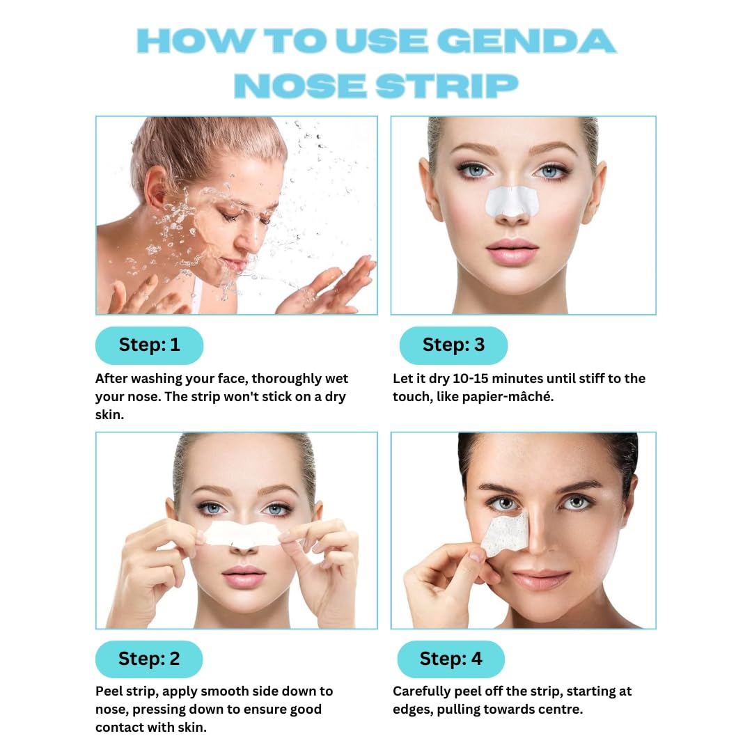 GENDA Blackhead Remover Nose Pore Strips for Deep Cleansing, - GENDA