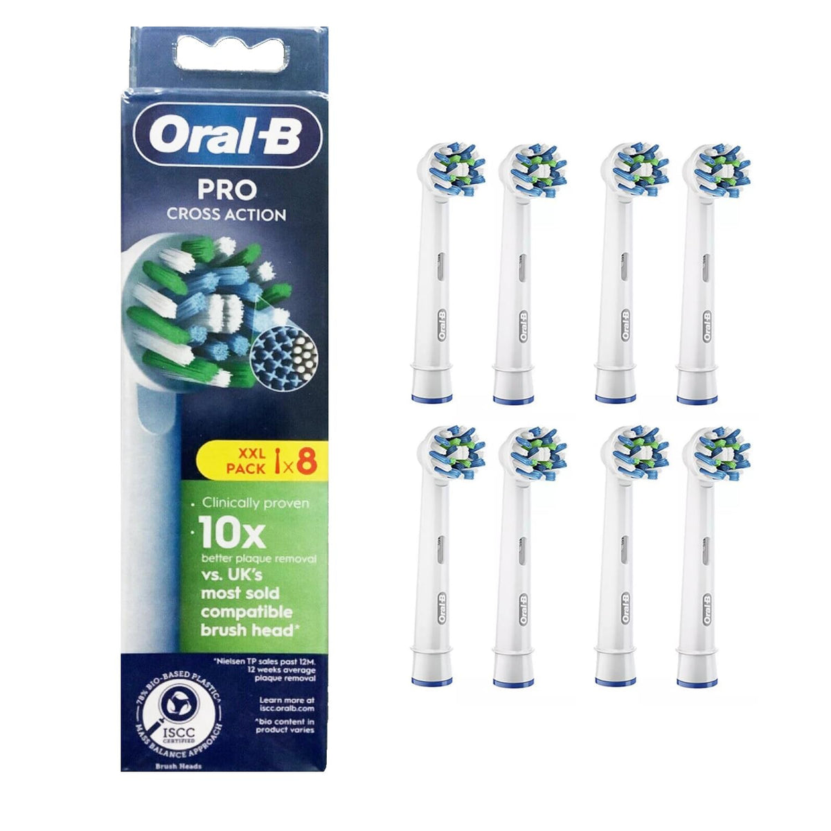 Oral B Pro Cross Action Electric Toothbrush Head X Shape and - Oral-B Official Imagery - 3