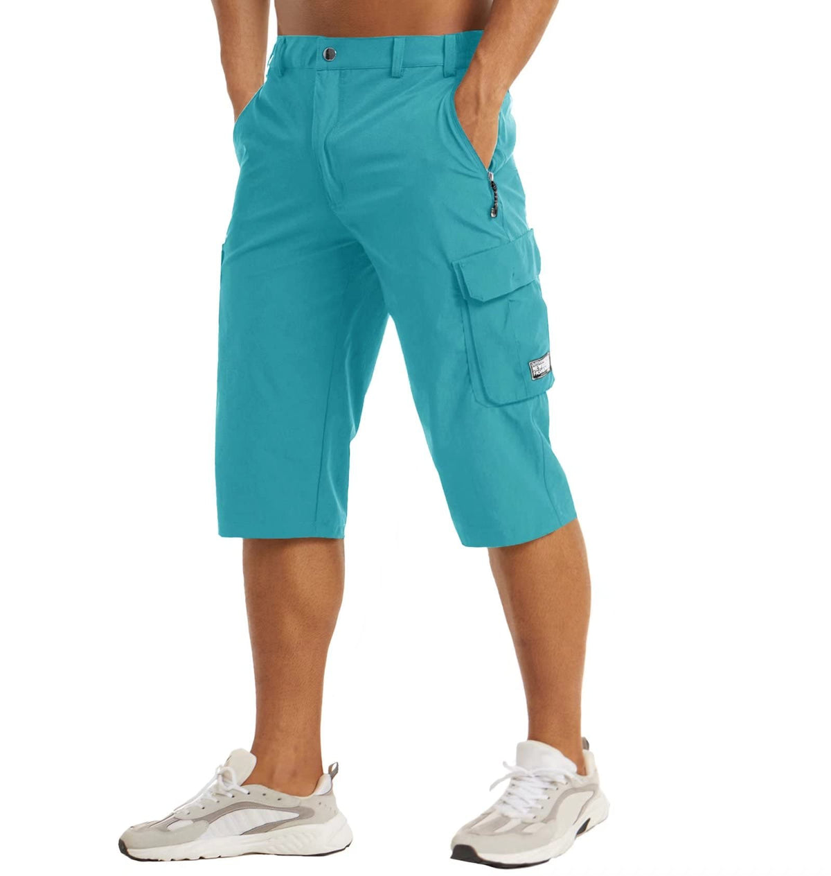 MAGCOMSEN Men s Workout Gym Shorts Quick Dry 3 4 Capri Pants - MAGCOMSEN Official Imagery - 2