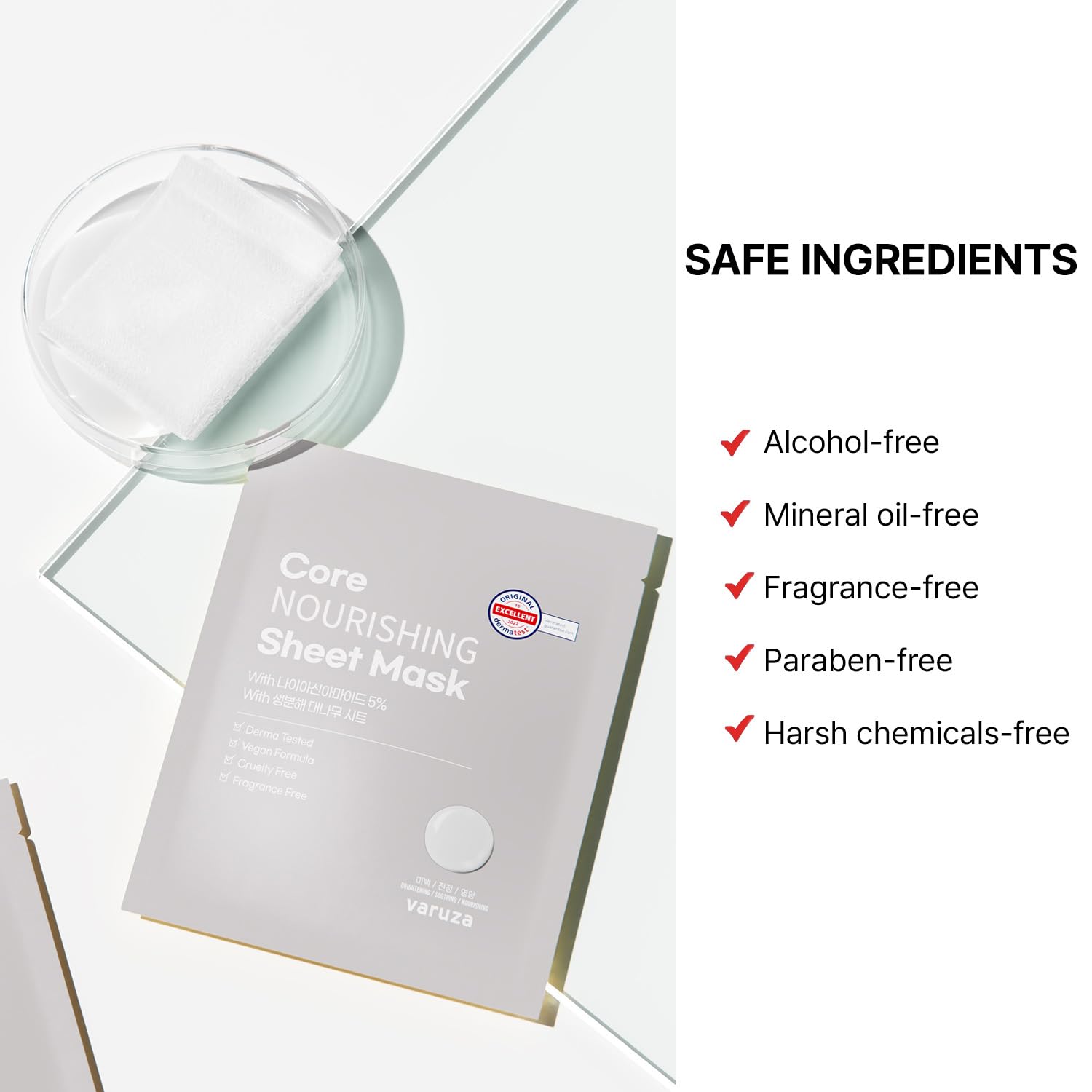 Core Nourishing Sheet Masks with Niacinamide Serum 5% for Dry - varuza