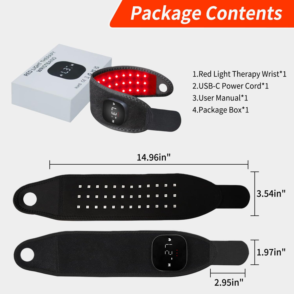 Rechargeable LED Warming Wrap for Wrist and Hands Portable - Hopkell Official Imagery - 3