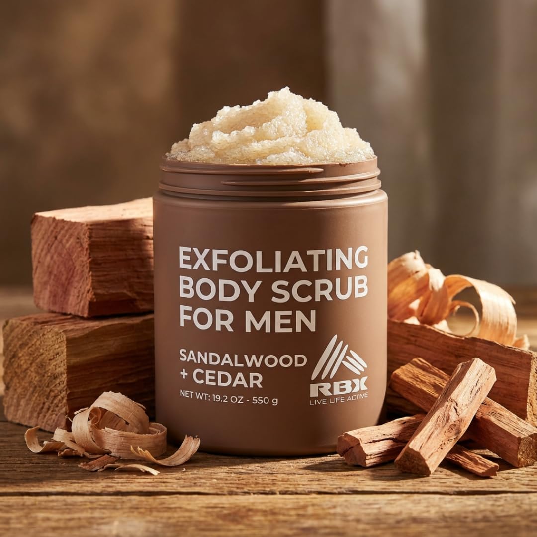 RBX Exfoliating Body Scrub with Shea Butter Vitamin A and C, Moisturizing - RBX Official Product View 3