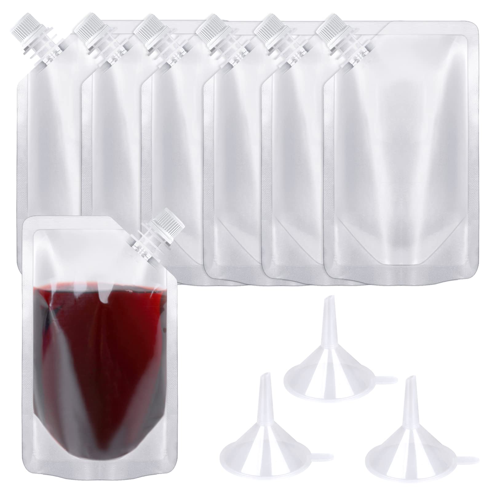 24 Pcs Plastic Flasks, 8 Oz Concealable and Reusable Drink - Product Imagery
