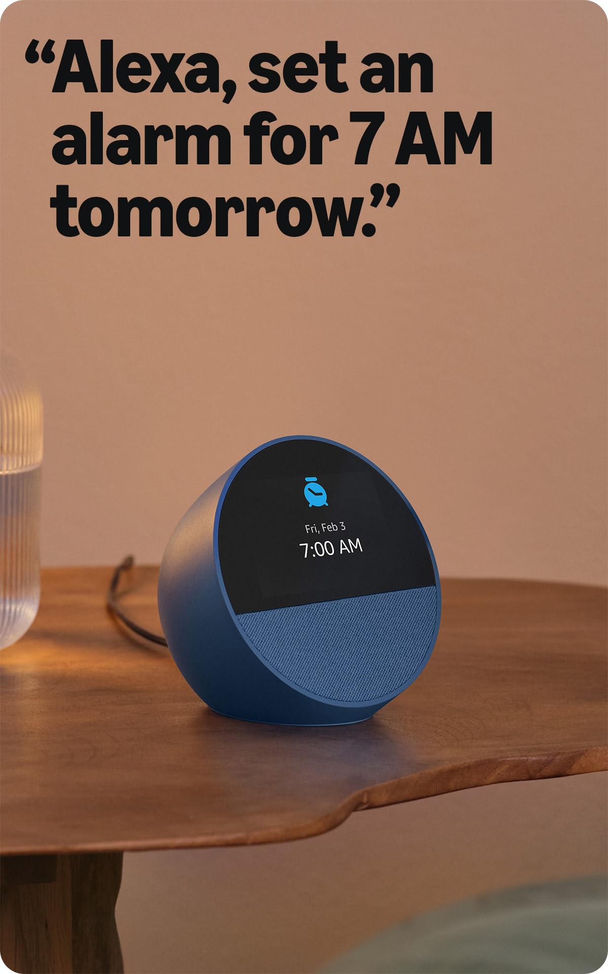 Amazon Echo Spot  , Great for nightstands, offices and kitchens, by Amazon - Angle View 6