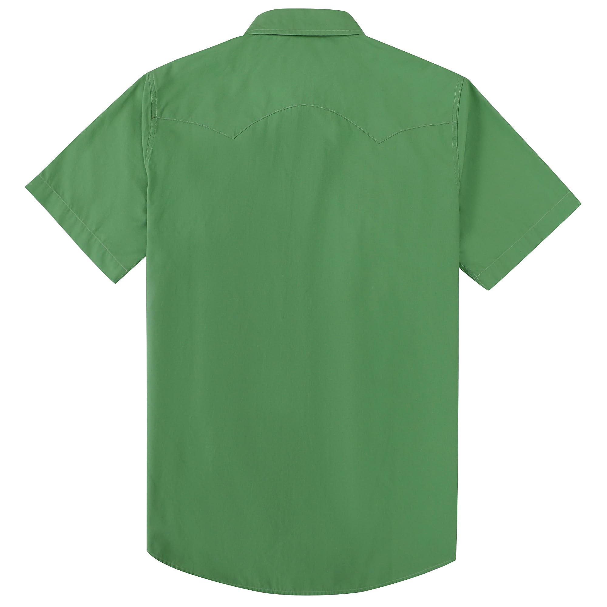 Dubinik® Pearl Snap Western Shirt for Men Short Sleeve 2 Sawtooth Pocket - Dubinik Official Product View 2