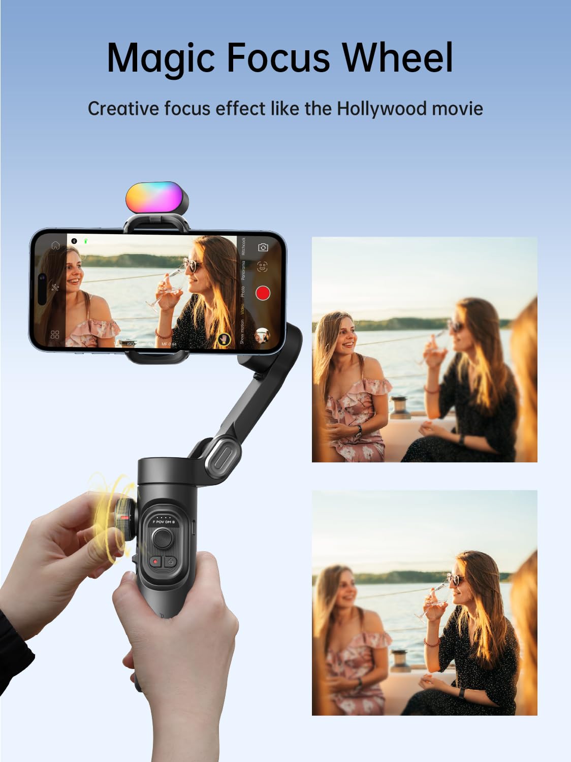 AOCHUAN Gimbal Stabilizer for Smartphone w Gesture Control - AOCHUAN Official Imagery - 8
