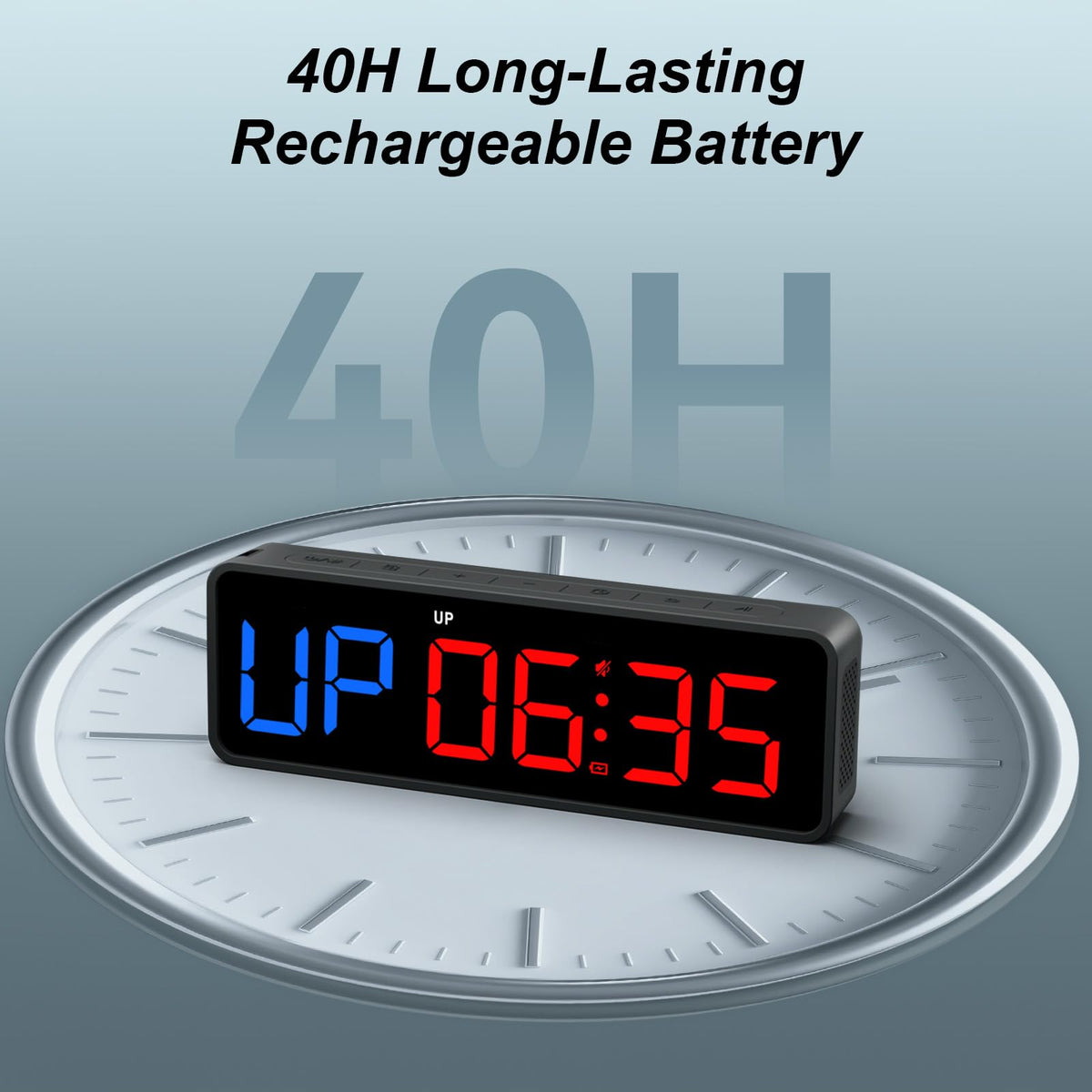 Portable Gym Timer Clock Fitness Digital Clock with Strong - Acedeck Official Imagery - 6