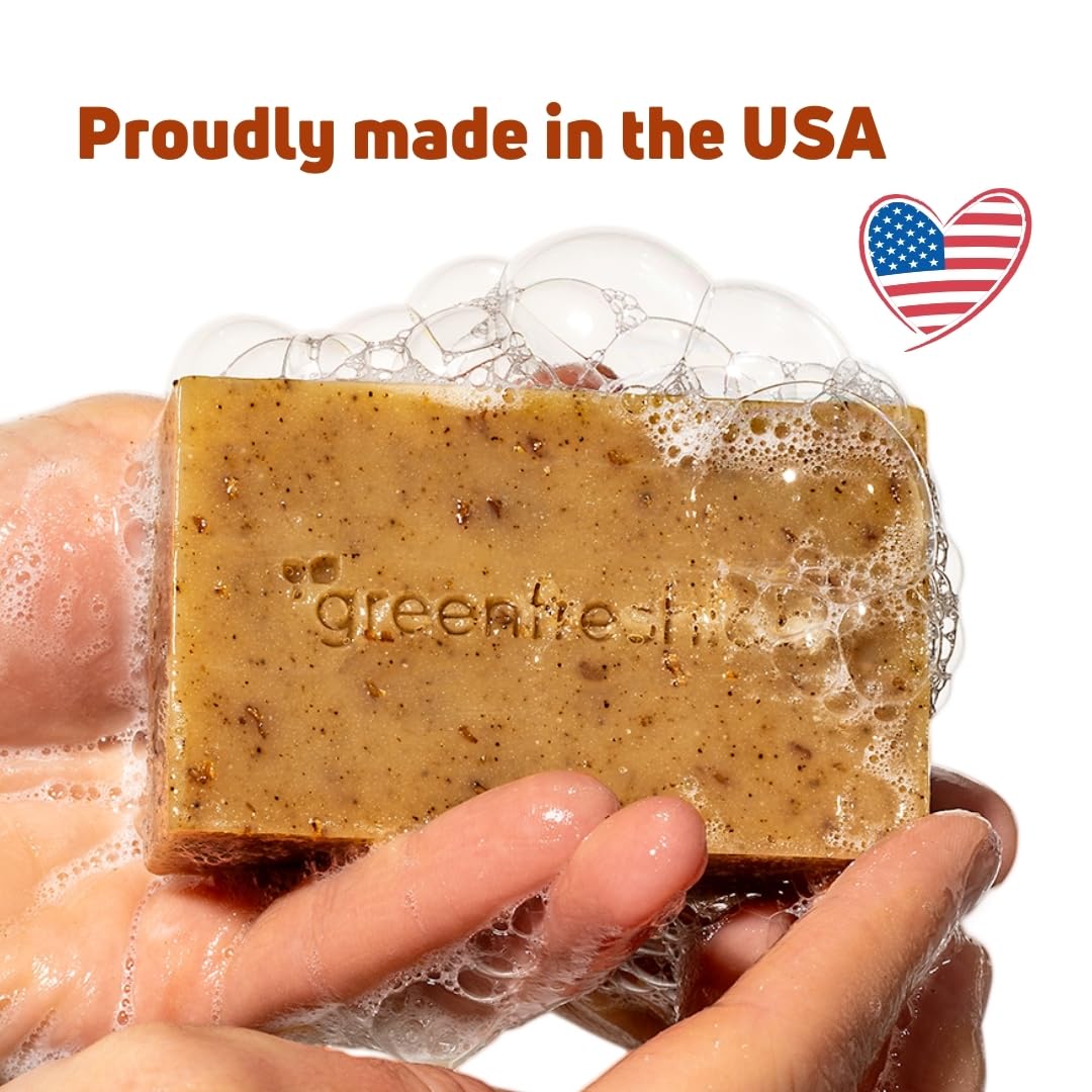 Greenfreshlab Clove & Cinnamon Exfoliating Soap Bar, Moisturazing and Gentle - Greenfreshlab Official Product View 5