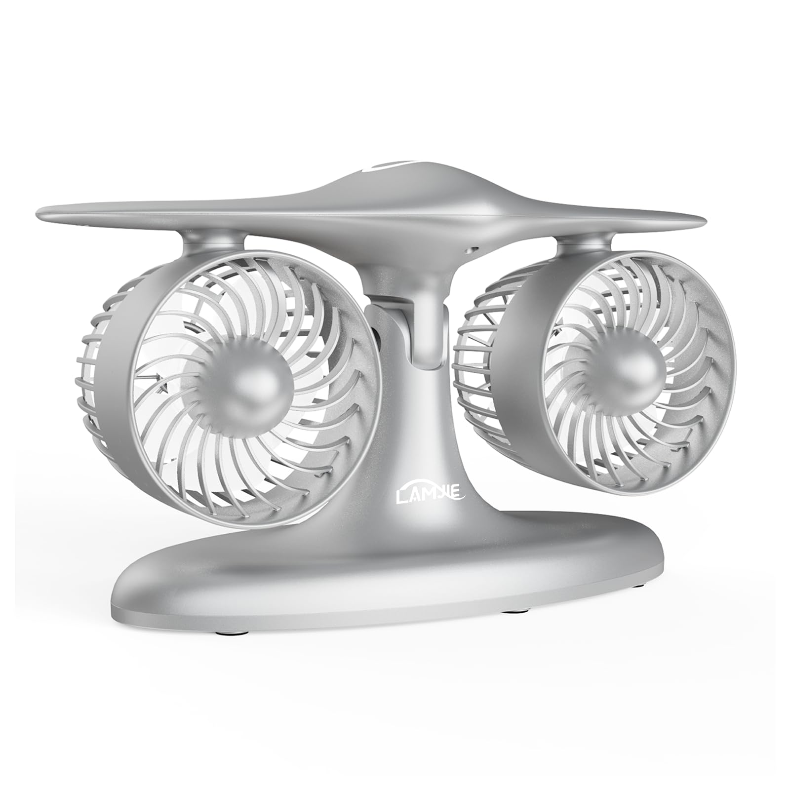 LAMJIE Jet Engine Desk Fan for Office, Rechargeable Table Fan Gif by LAMJIE - Angle View 10