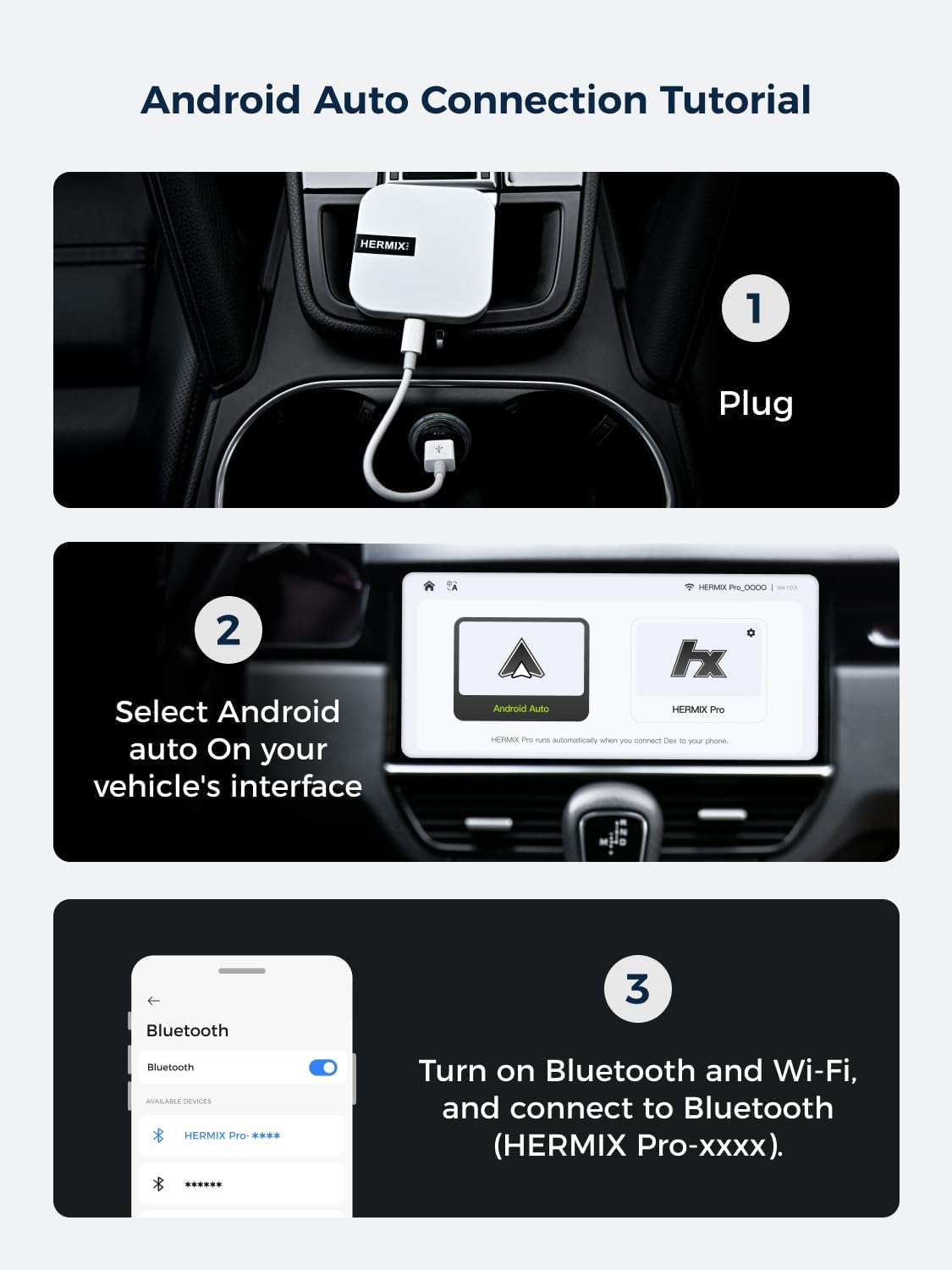 HERMIXPRO Android Auto Wireless Adapter Compatible with Samsung D by HERMIXPRO - Angle View 7