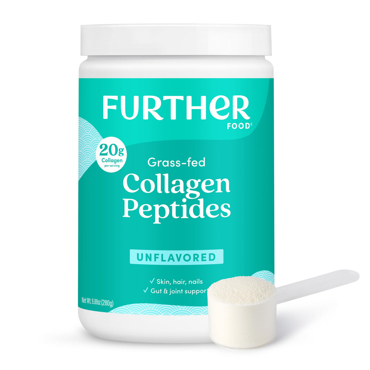 Further Food Unflavored Collagen Peptides Powder 100 Grass - Further Food Official Imagery - 1