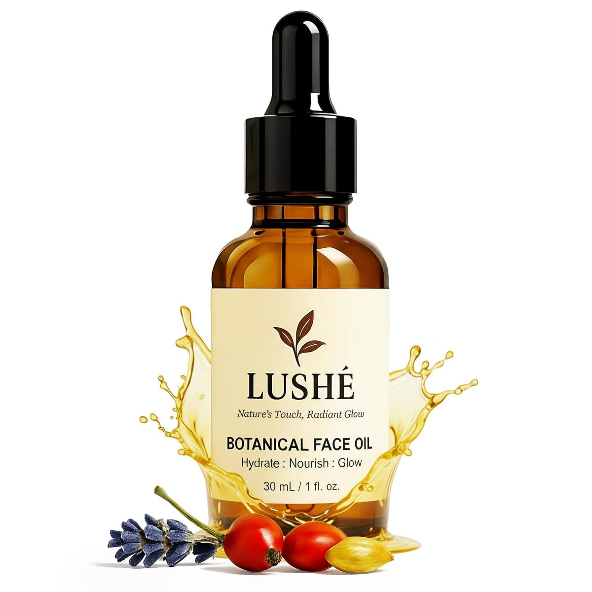 LUSH Botanical Face Oil Rosehip Jojoba Argan Face Oil with - LusheCare Official Imagery - 2