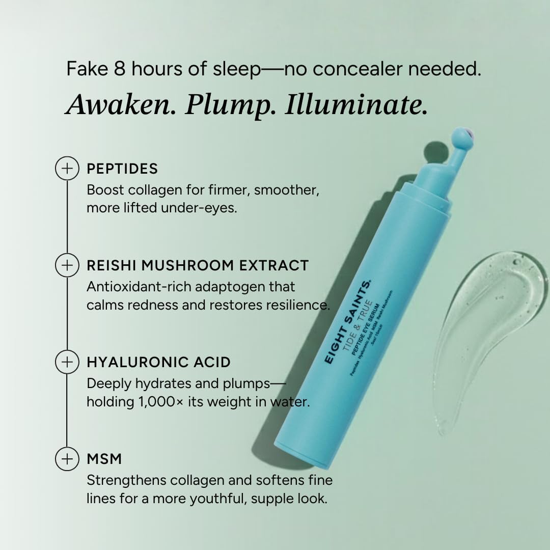 Eight Saints Tide True Peptide Eye Serum for Puffiness - Eight Saints Official Imagery - 5