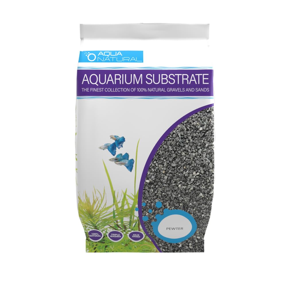 Aqua Natural Aquarium Substrate Pewter Black Gravel 20lb - Aqua Natural Official Imagery - 2
