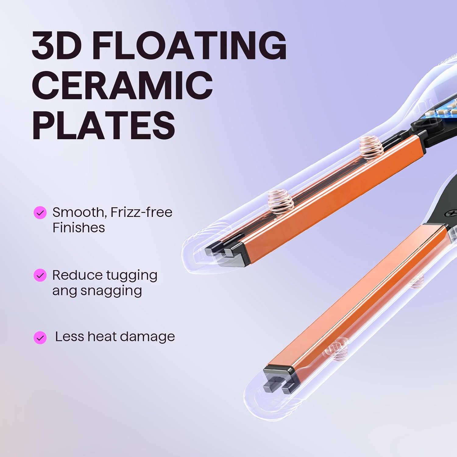 Wavytalk 3/10" small flat iron for short hair, pixie cuts, and bangs, with a slim pencil design and ceramic plates.