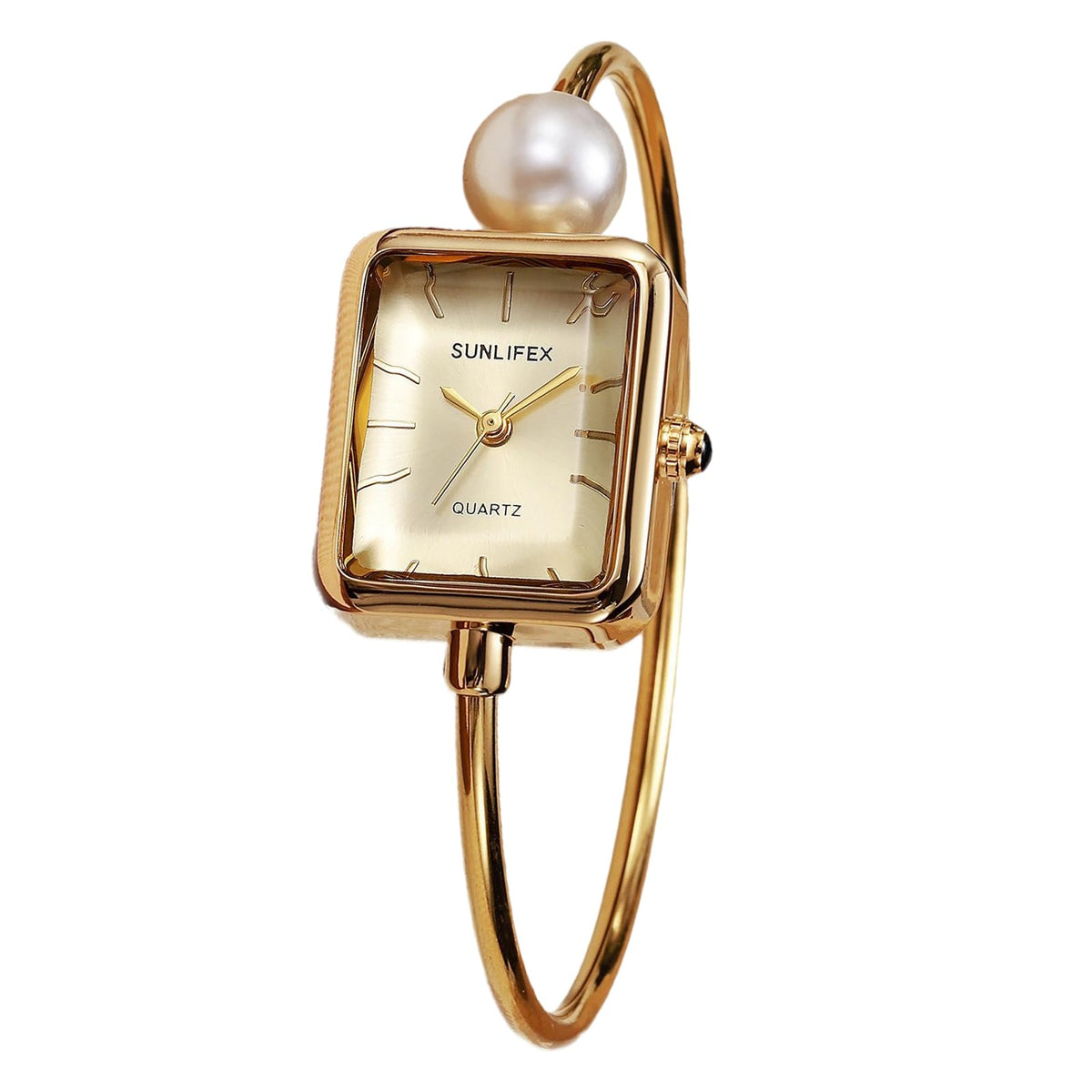 Gosasa Pearl Bangle Watch for Women Gold Bracelet Watch with - Gosasa Official Imagery - 8