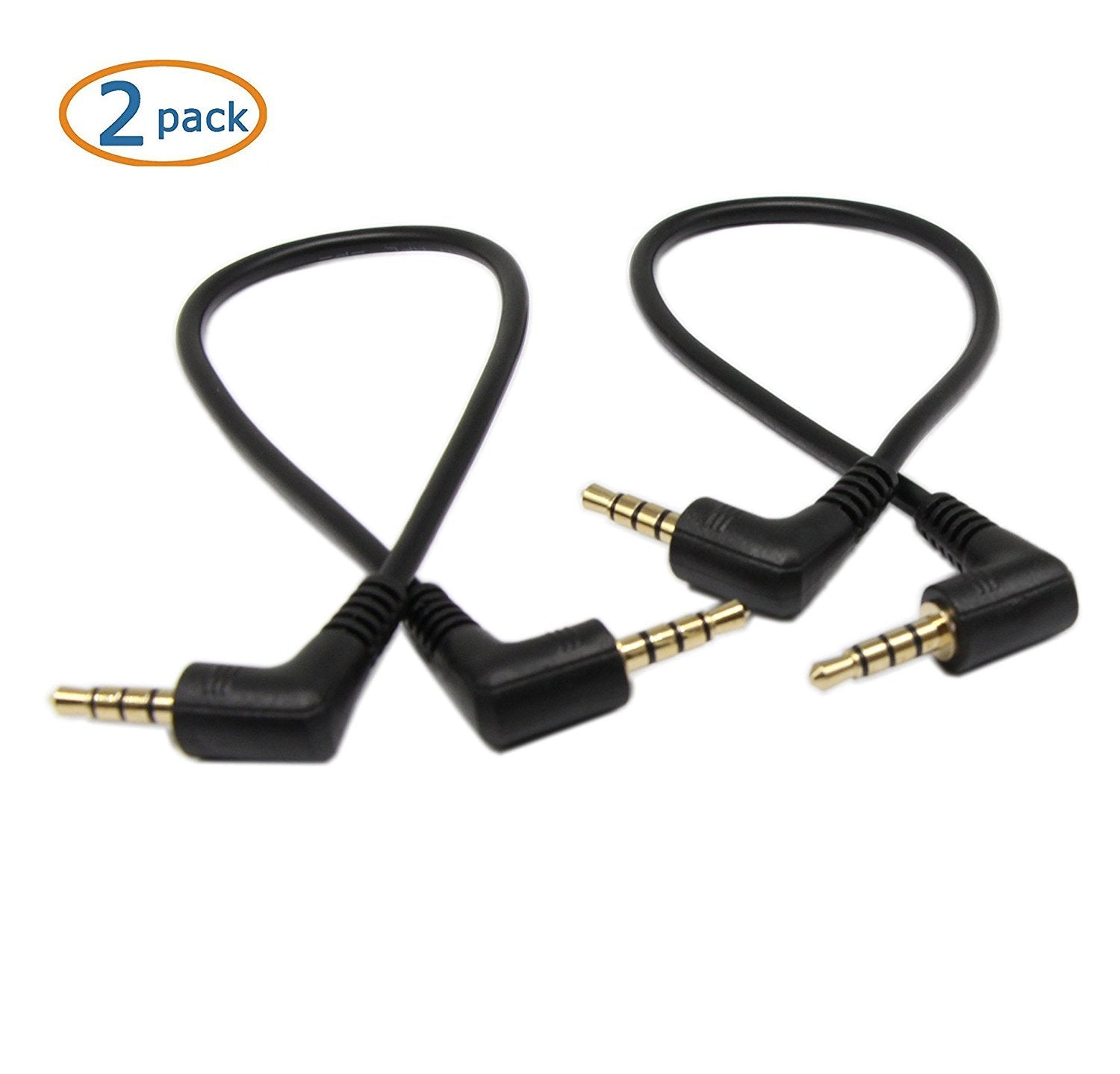SinLoon 3.5mm TRRS Cable,   Gold Plated 90 Degree Right & Left An by SinLoon - Angle View 8