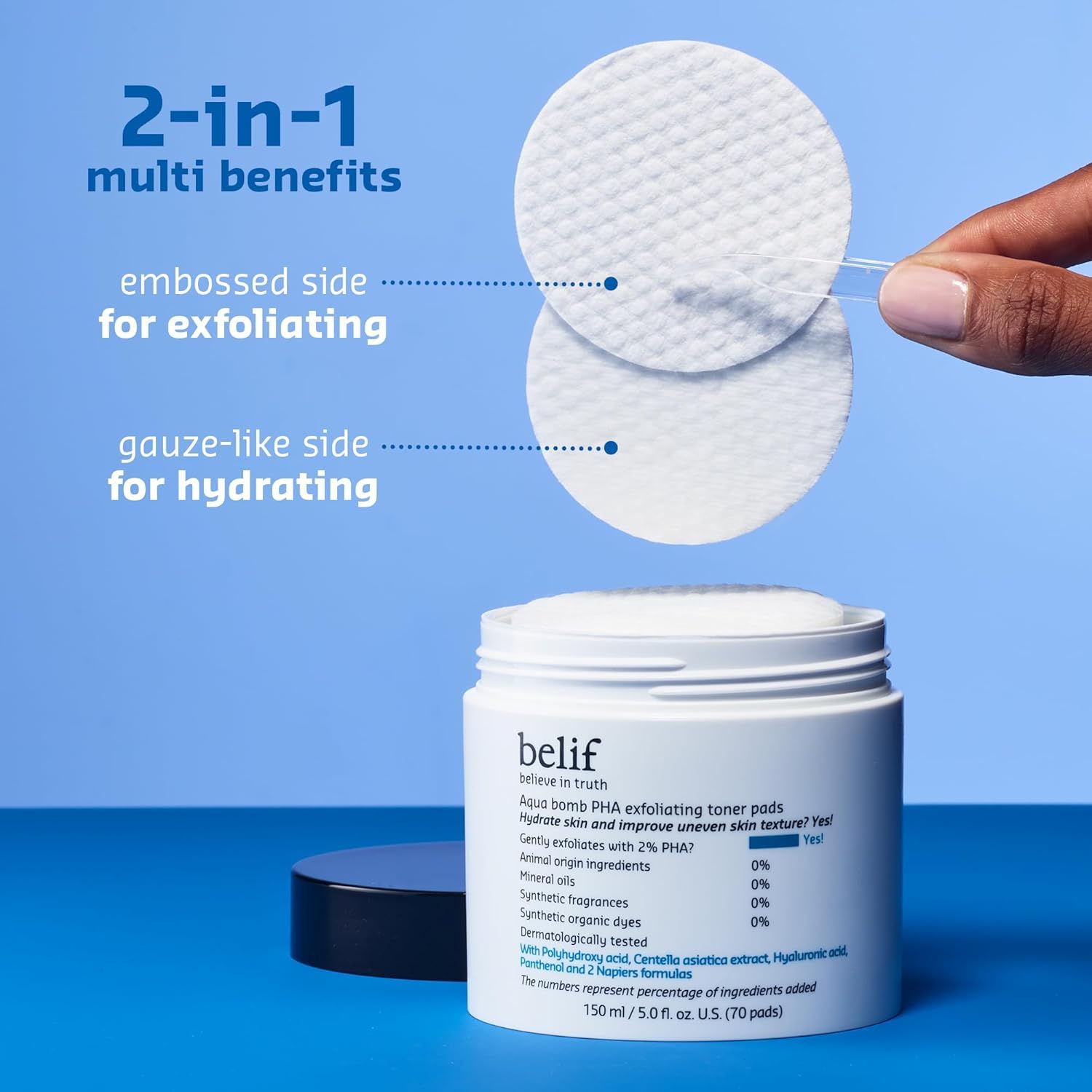 belif PHA 2 Toner Pads Gentle Exfoliating Facial Polish for - belif Official Imagery - 6