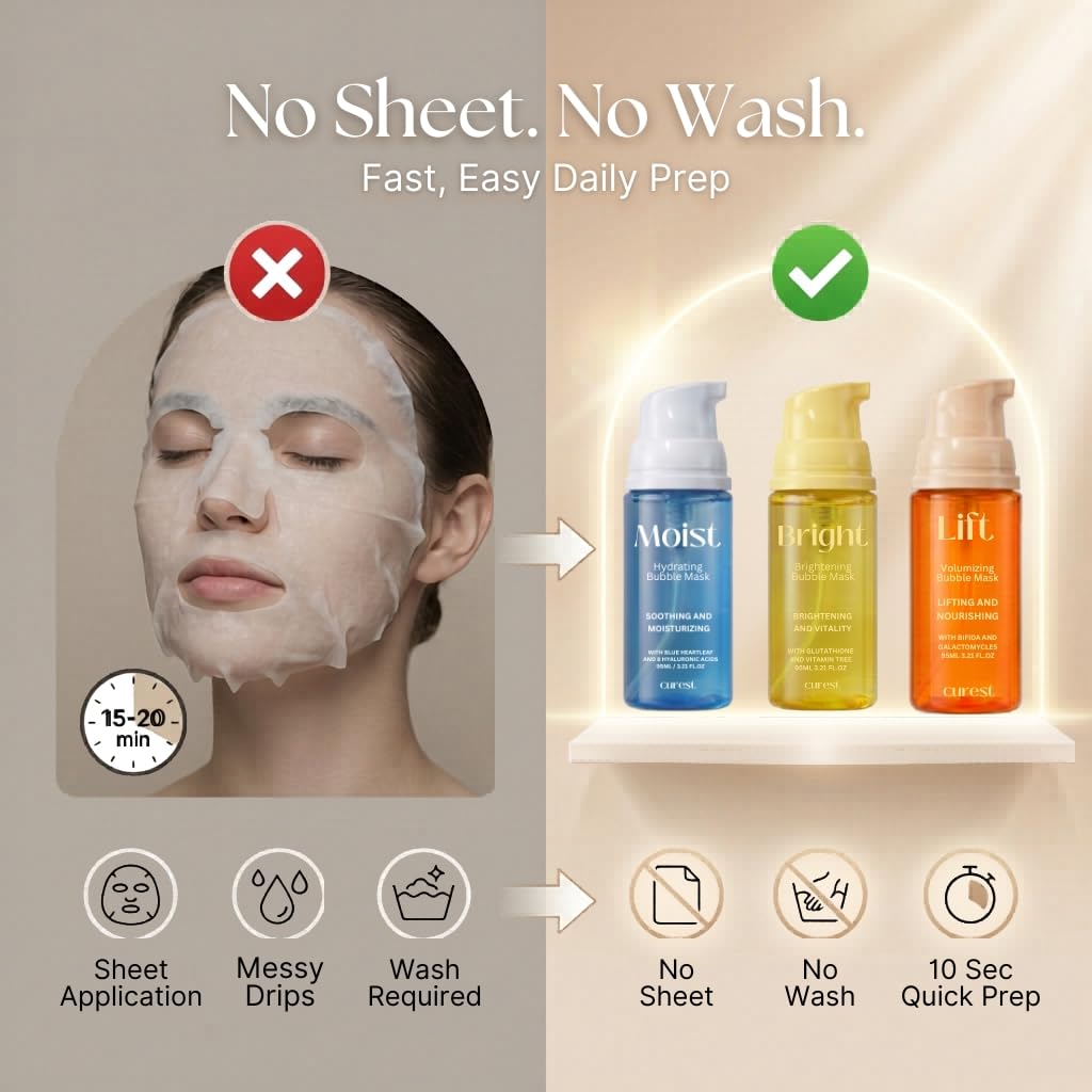 Curest Wash Free Micro Bubble Mask - Beejong Official Imagery - 6