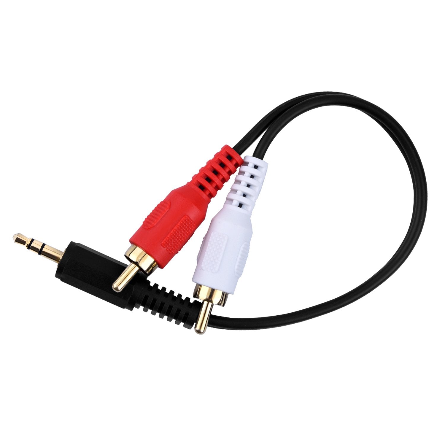 Eboot 2 Pack 3.5mm to 2 RCA Male Audio Cable Adapter 6 Inch by EBOOT - Angle View 5