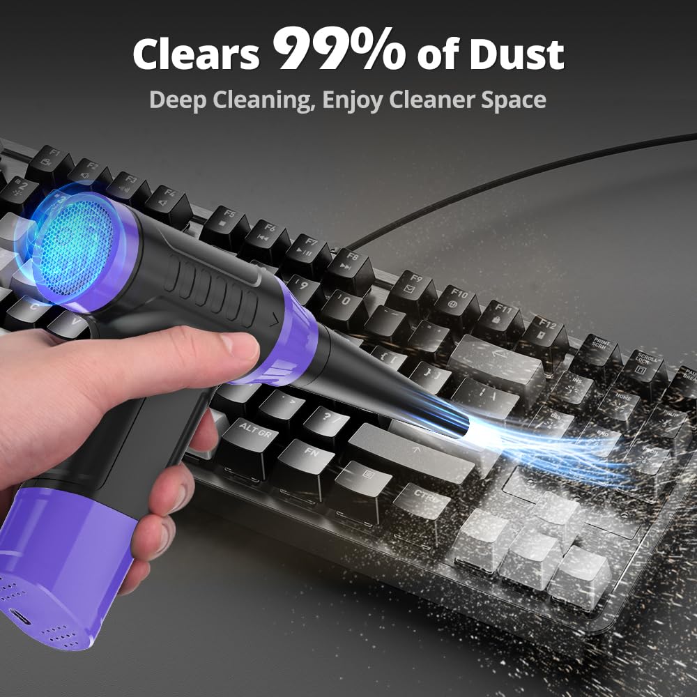 Compressed Air Duster Keyboard Cleaner Electric Air Blower - Anraye Official Imagery - 6