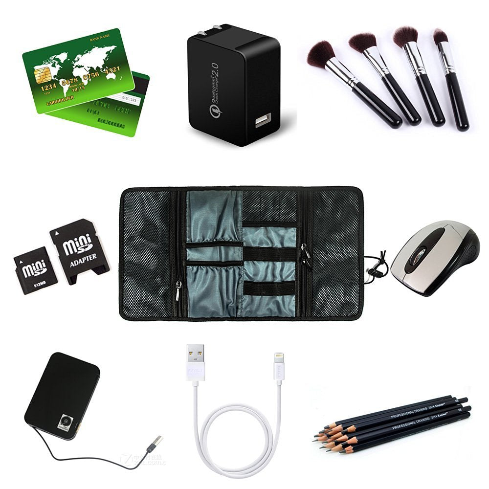 ProCase Electronic Organizer Cord Pouch, Travel Cable Charger Phone Accessories - ProCase Official Product View 5