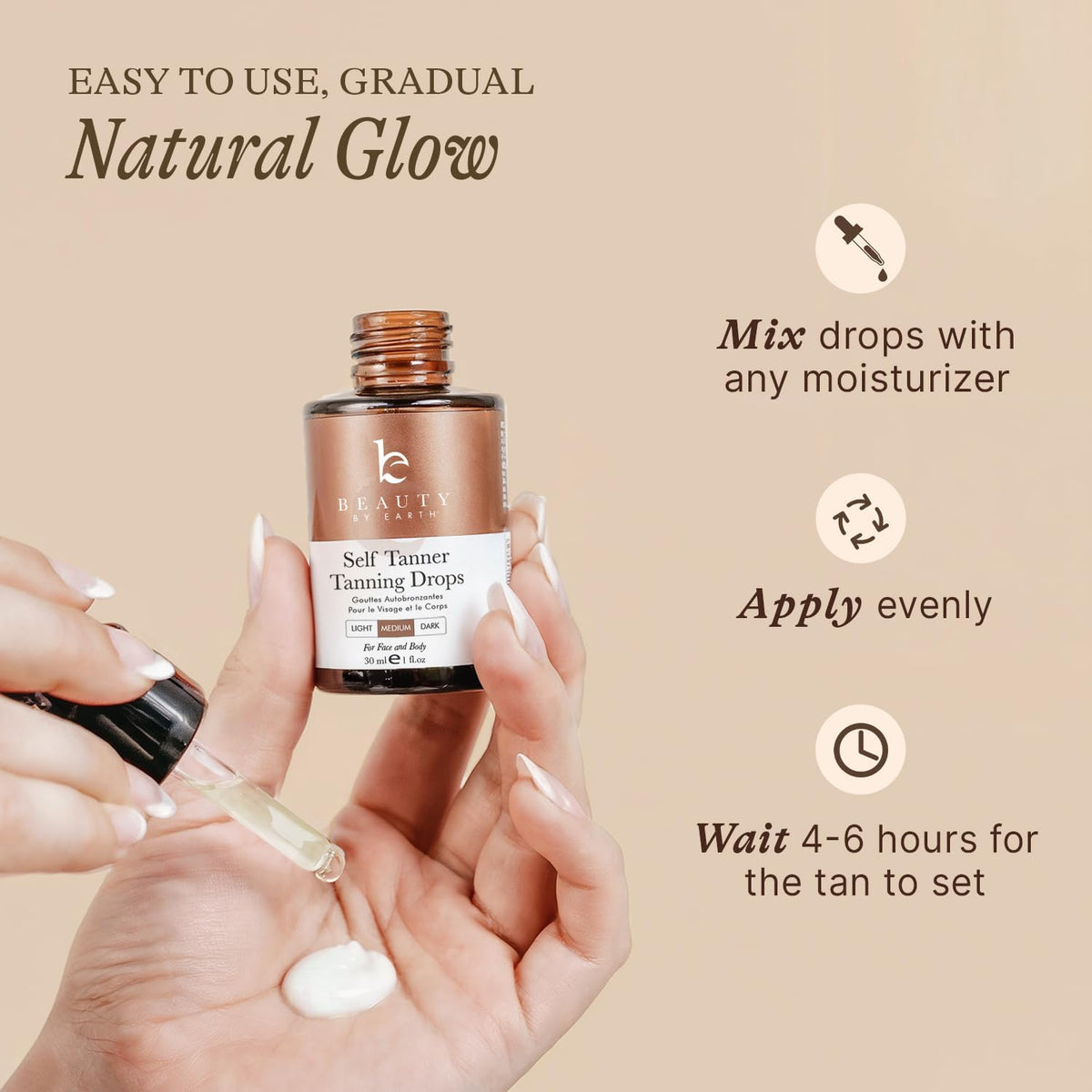 Self Tanning Drops - Beauty by Earth Official Imagery - 7