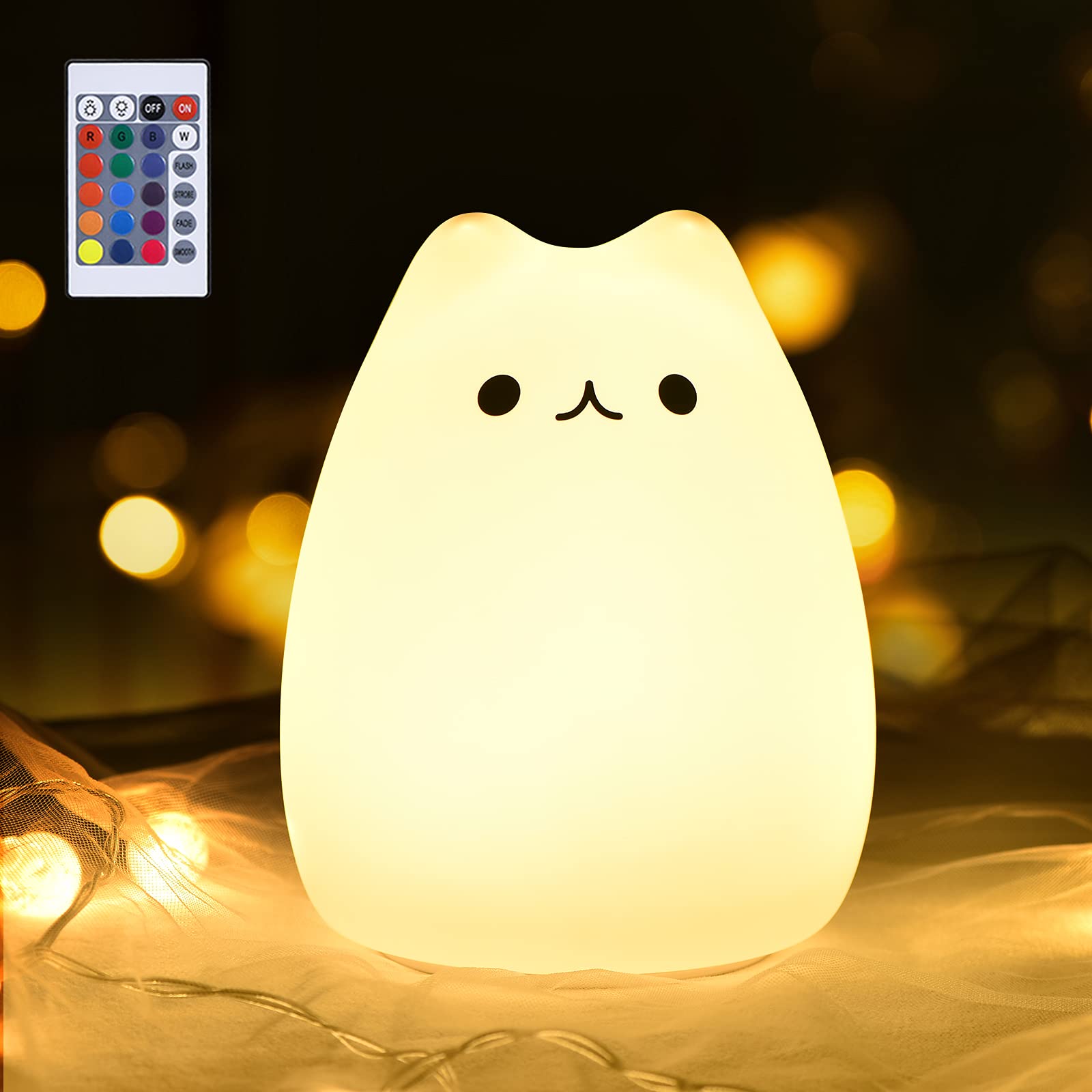 GoLine Cute Kawaii Kids Night Lights for Room Decor - Cat Lamp for Kid - View 9