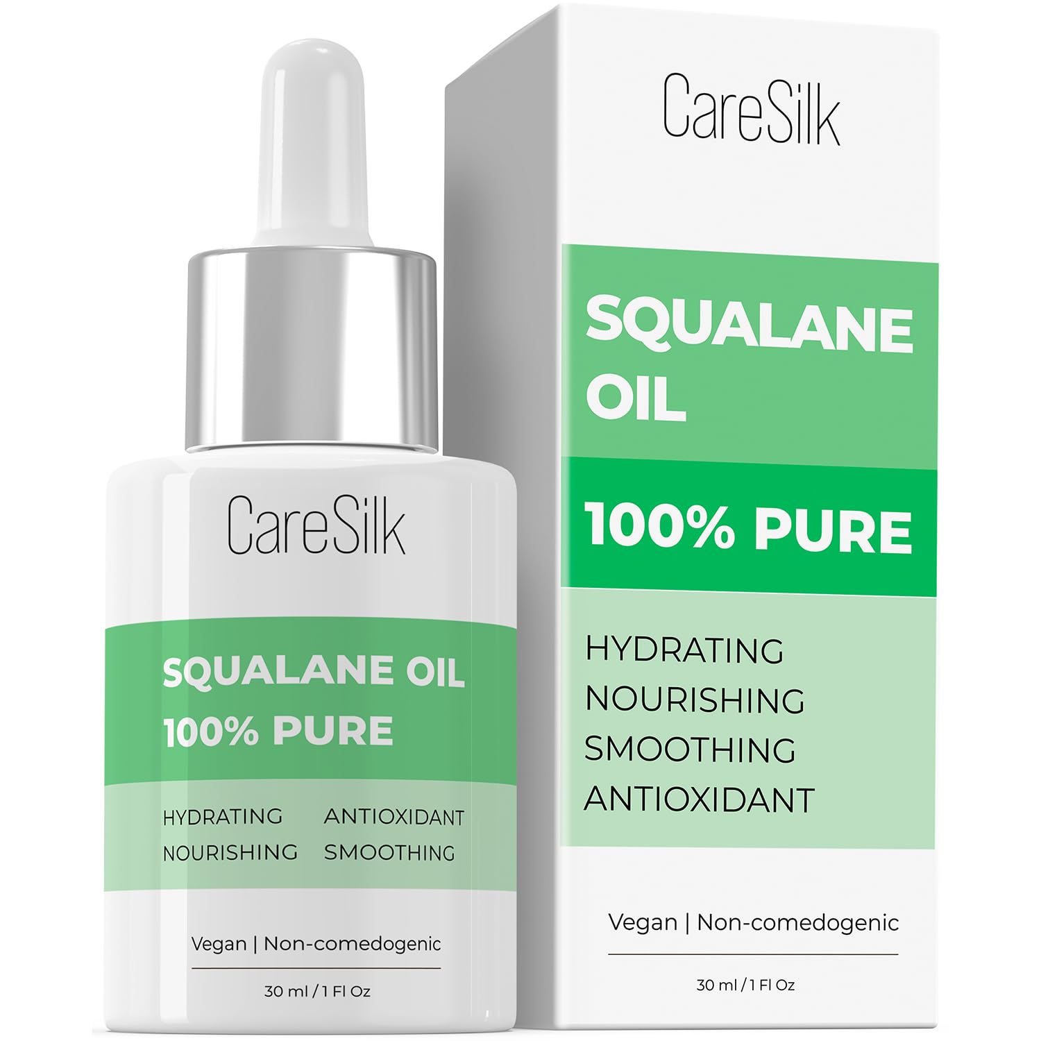 CARESILK Squalane Oil for Face - 100% Pure Organic Squalane Moisturizer - CARESILK Official Product View 2
