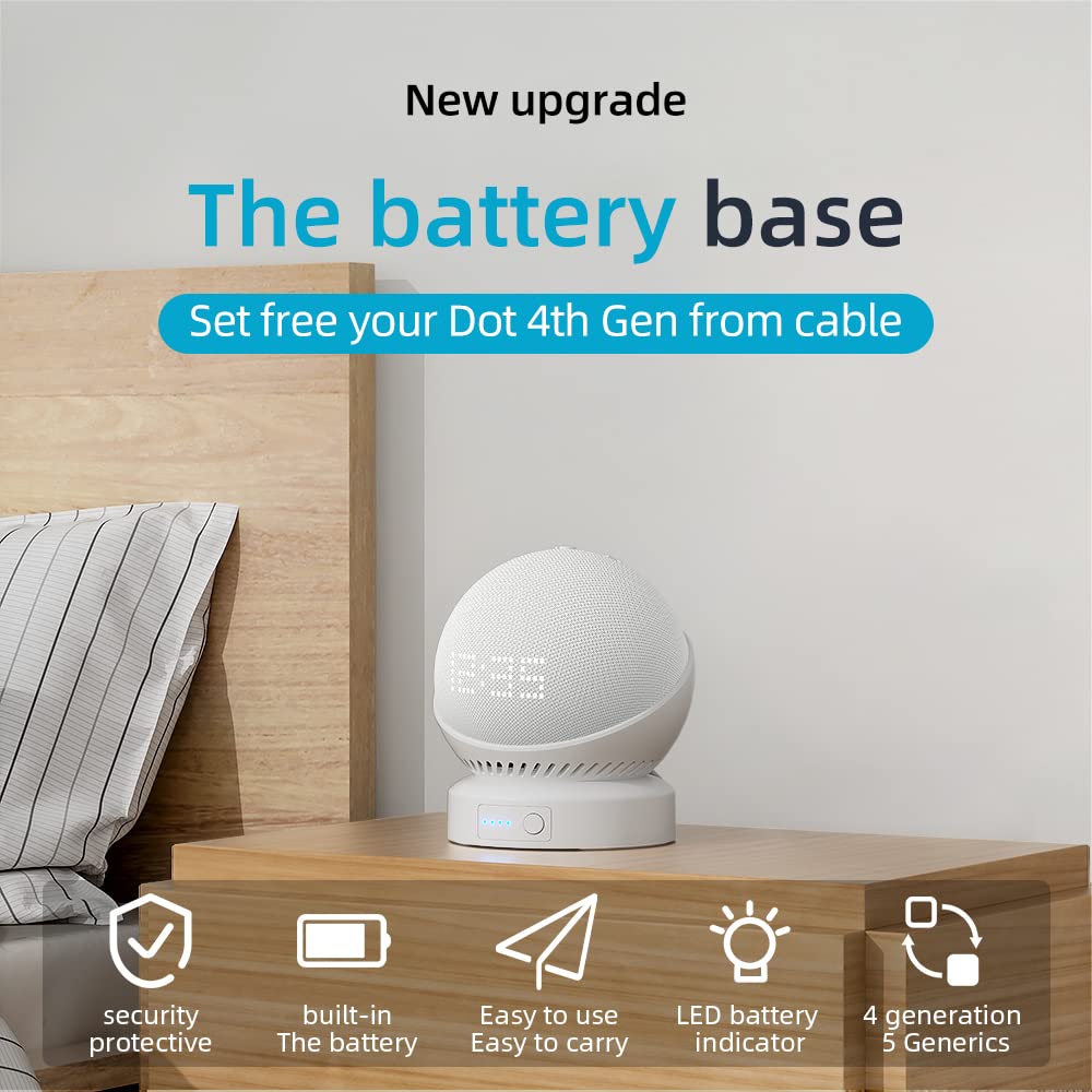 Battery Base for Echo dot 5th Generation Portable Echo Dot - Liboer Official Imagery - 8