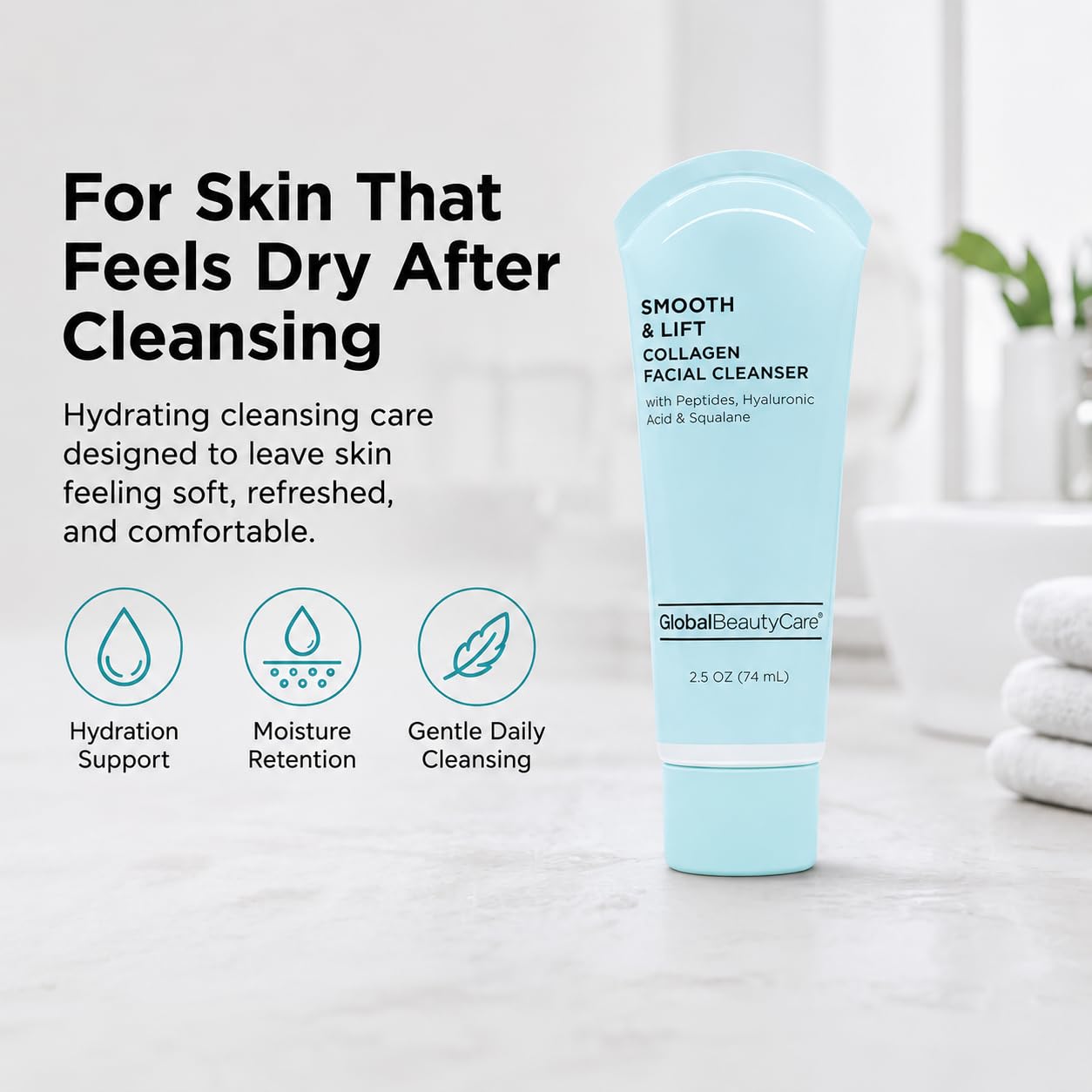 Global Beauty Care Smooth &amp; Lift Collagen Facial Cleanser - Global Beauty Care