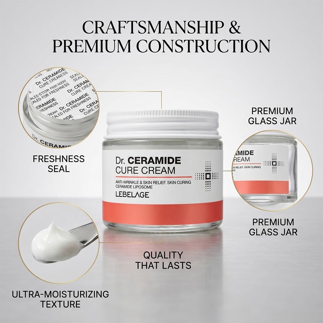 LEBELAGE Dr. Ceramide Cream, Rich Face and Body Moisturizer, - LEBELAGE