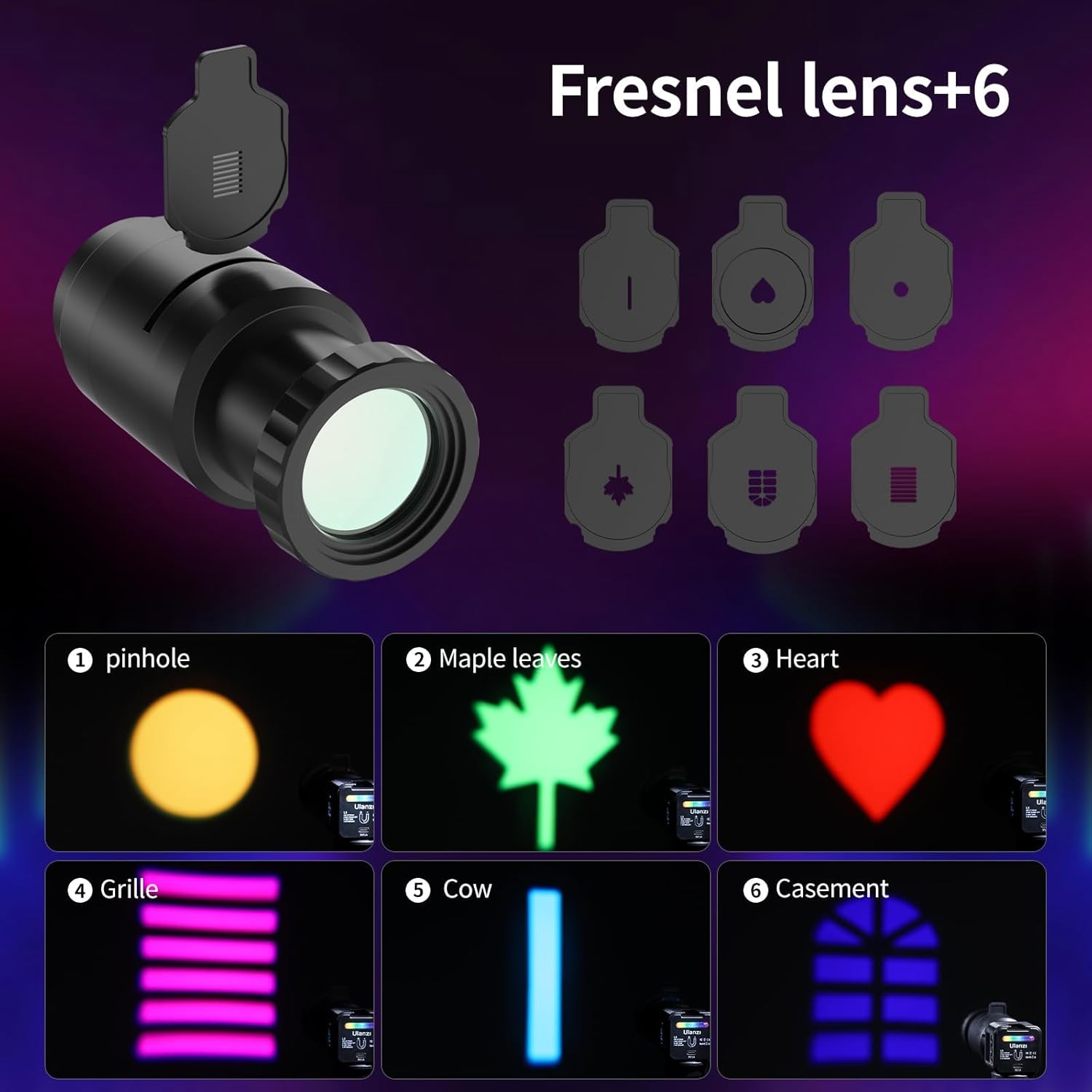 ULANZI L3 RGB LED video light with magnetic mount, adjustable color temperature 2700K-7000K, for camera lighting.