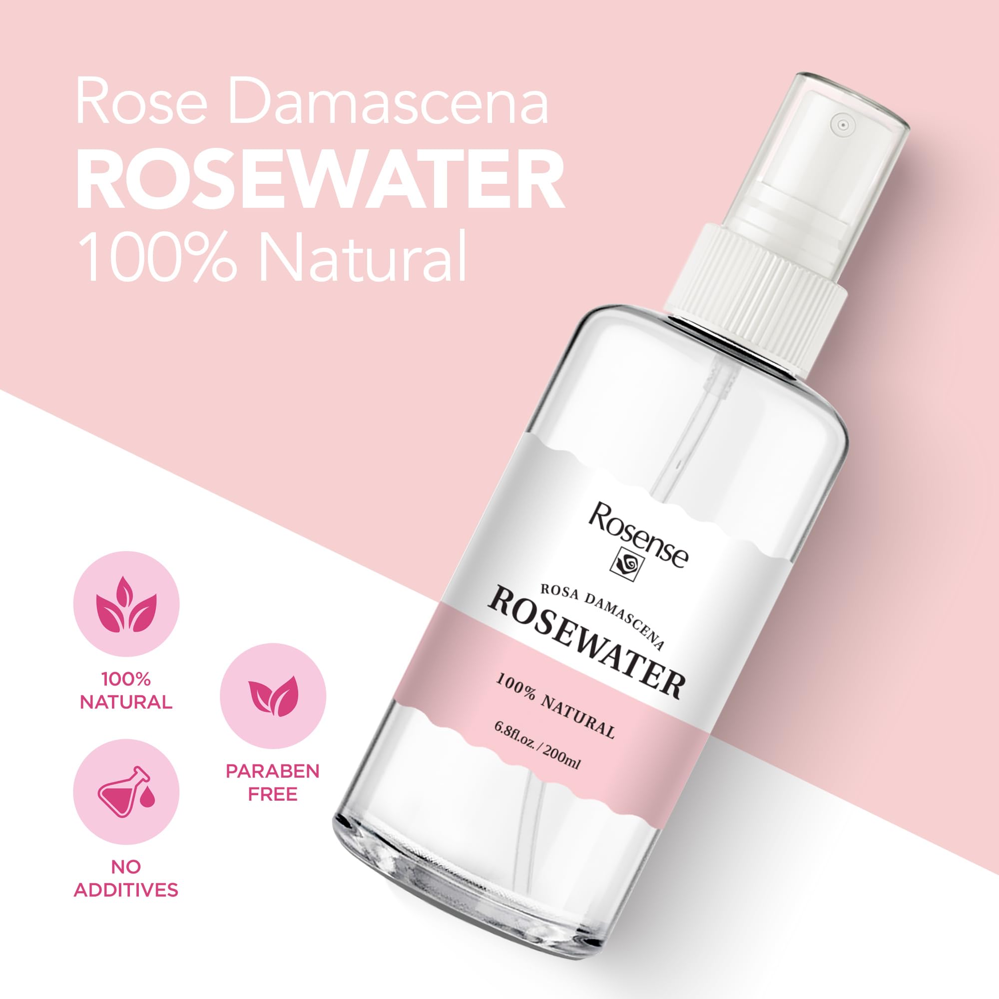 Rosense Rosewater Hydrating Facial Toner Rose Water Face - Rosense Official Imagery - 3