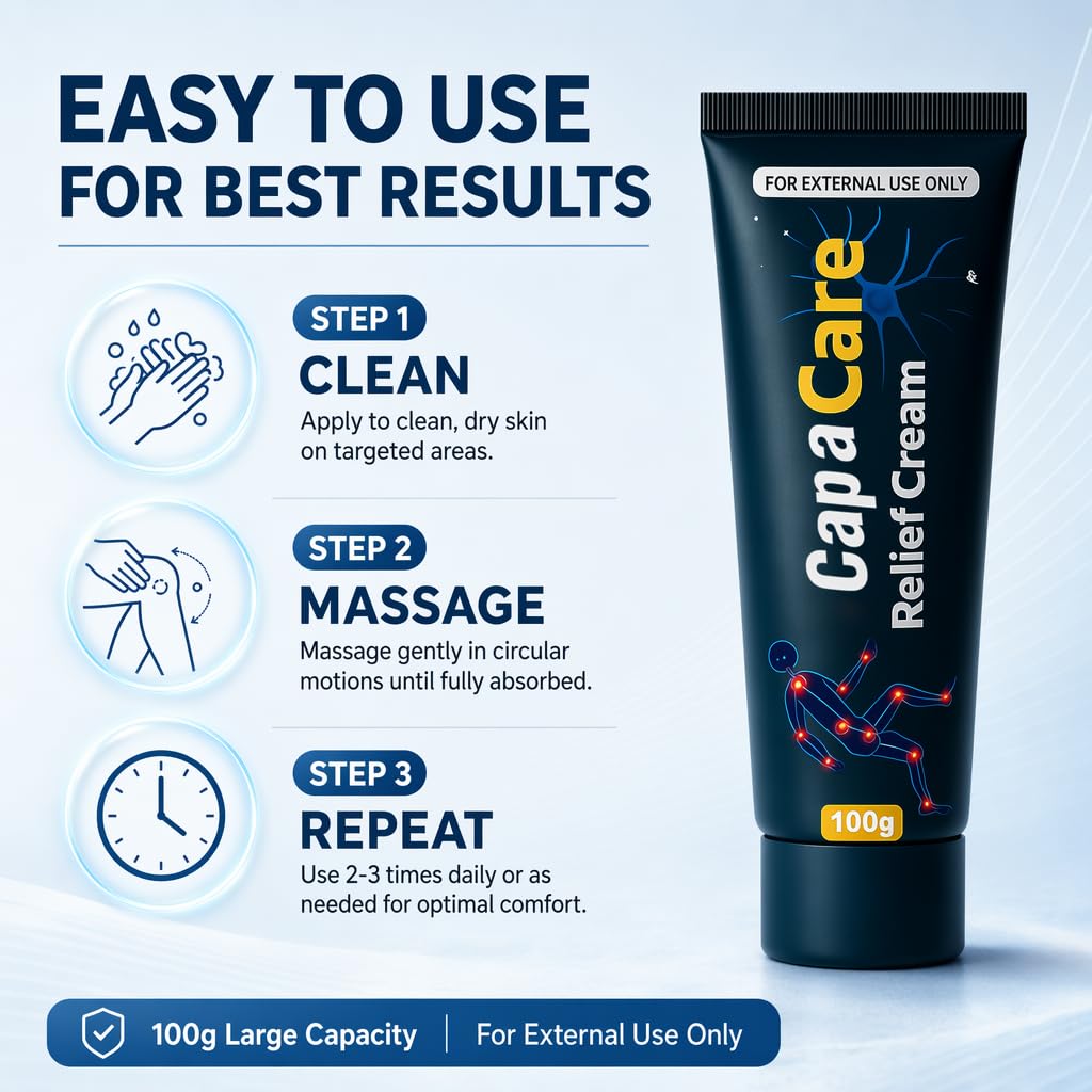 Capacare Neuropathy Relief Cream with Capsaicin & Arnica 100g