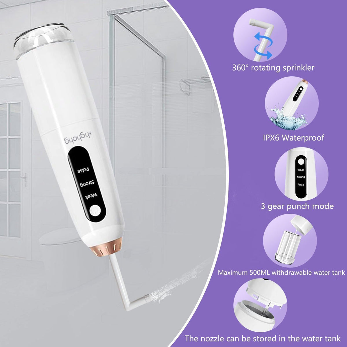 Portable Travel Electric Bidet - HGHOHG Official Imagery - 8