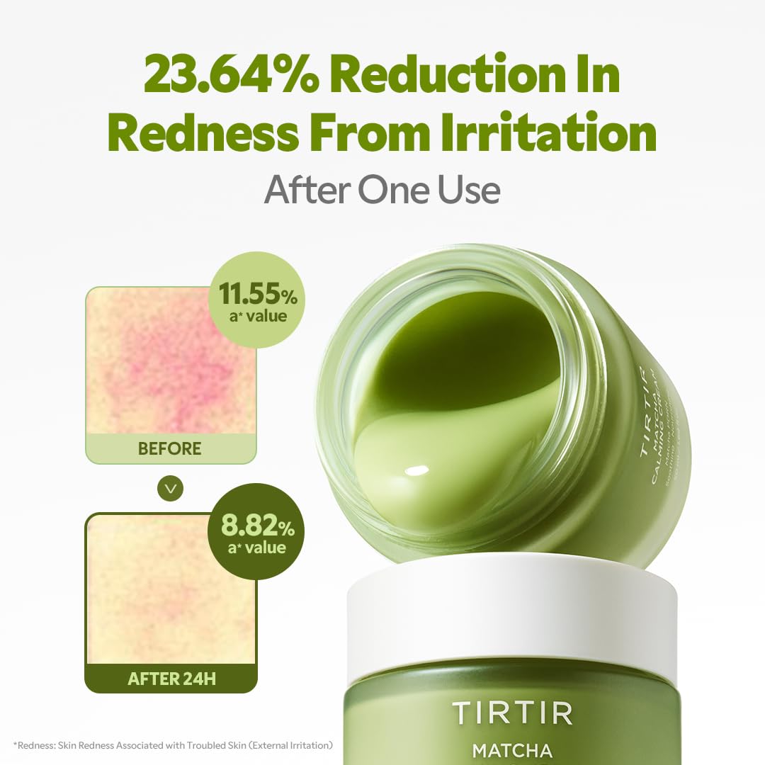 TIRTIR Matcha PDRN Calming Cream 1.69 Fl Oz | 24H Hydrating Korean Cruelty Free Moisturizer Daily Skin Care for Sensitive to All Skin - TIRTIR Official Product View 6