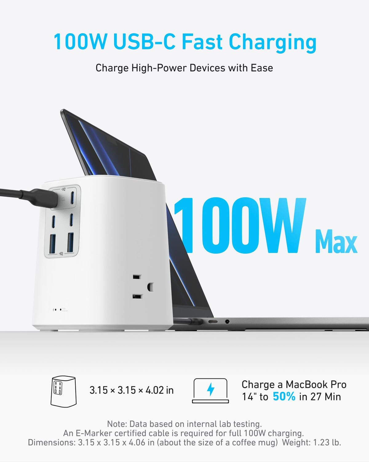 Anker Desktop Charger 9 in 1 Power Strip with 300J Surge - Anker Official Imagery - 4