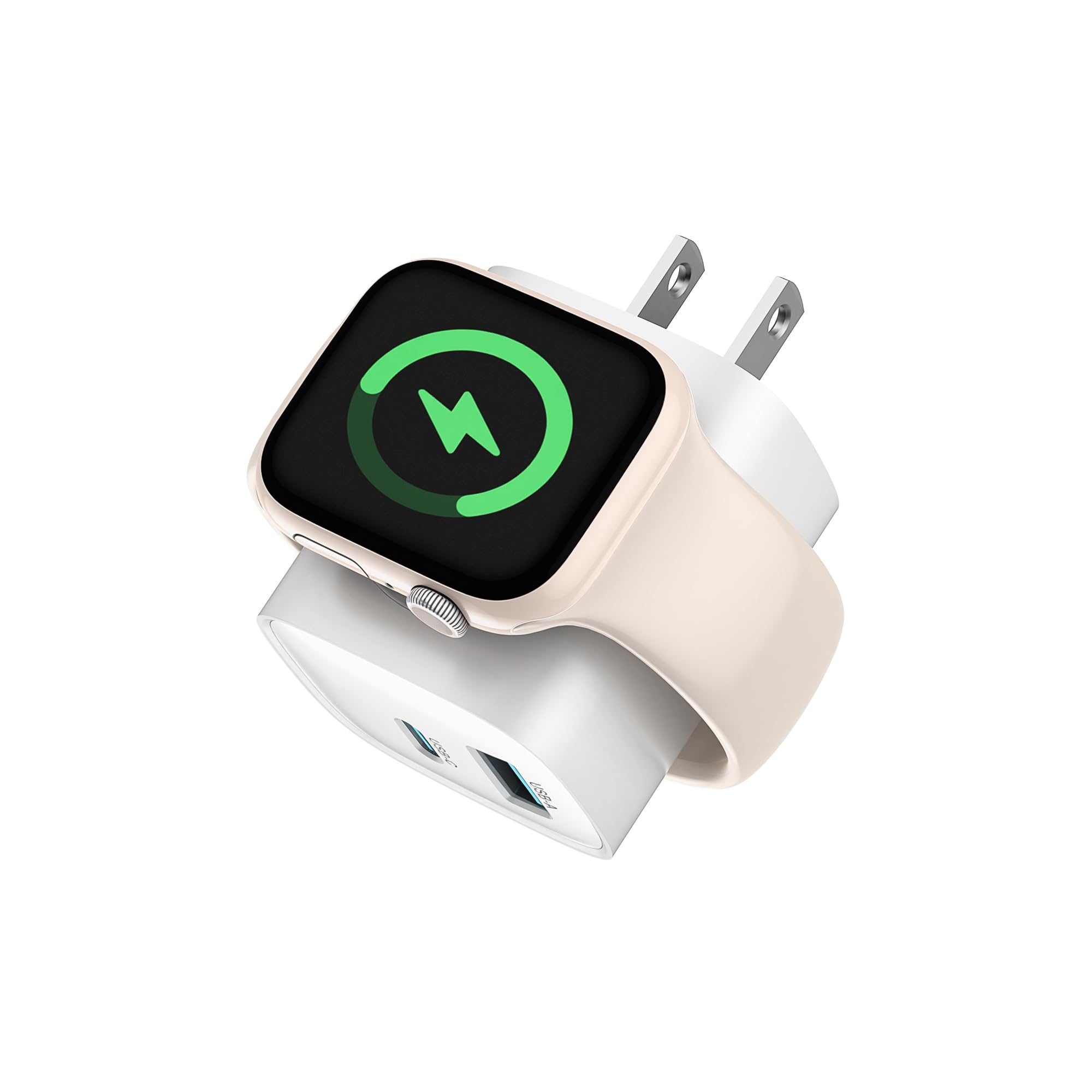TESSAN Charging Blocks for Apple Watch, 3-in-1 PD 20W USB C Charg by TESSAN - Angle View 1