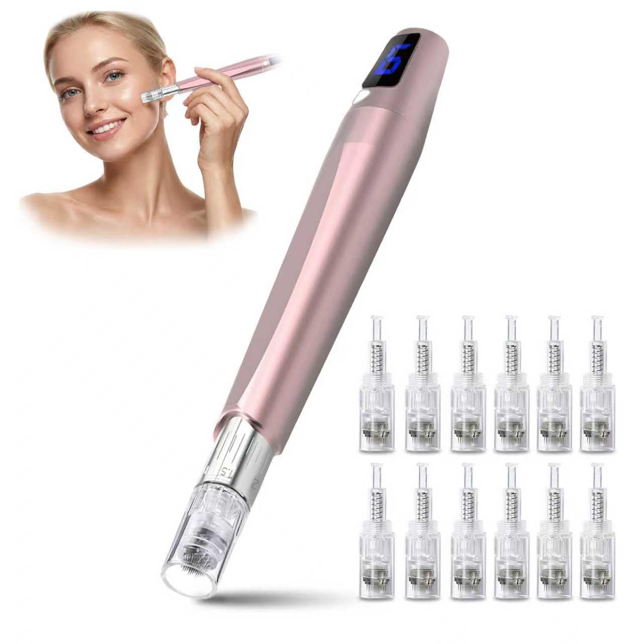 Pen Dermiprick Facial Scalp Derma Roller Tool 0 25mm Skin - Premium Selection Official Imagery - 1