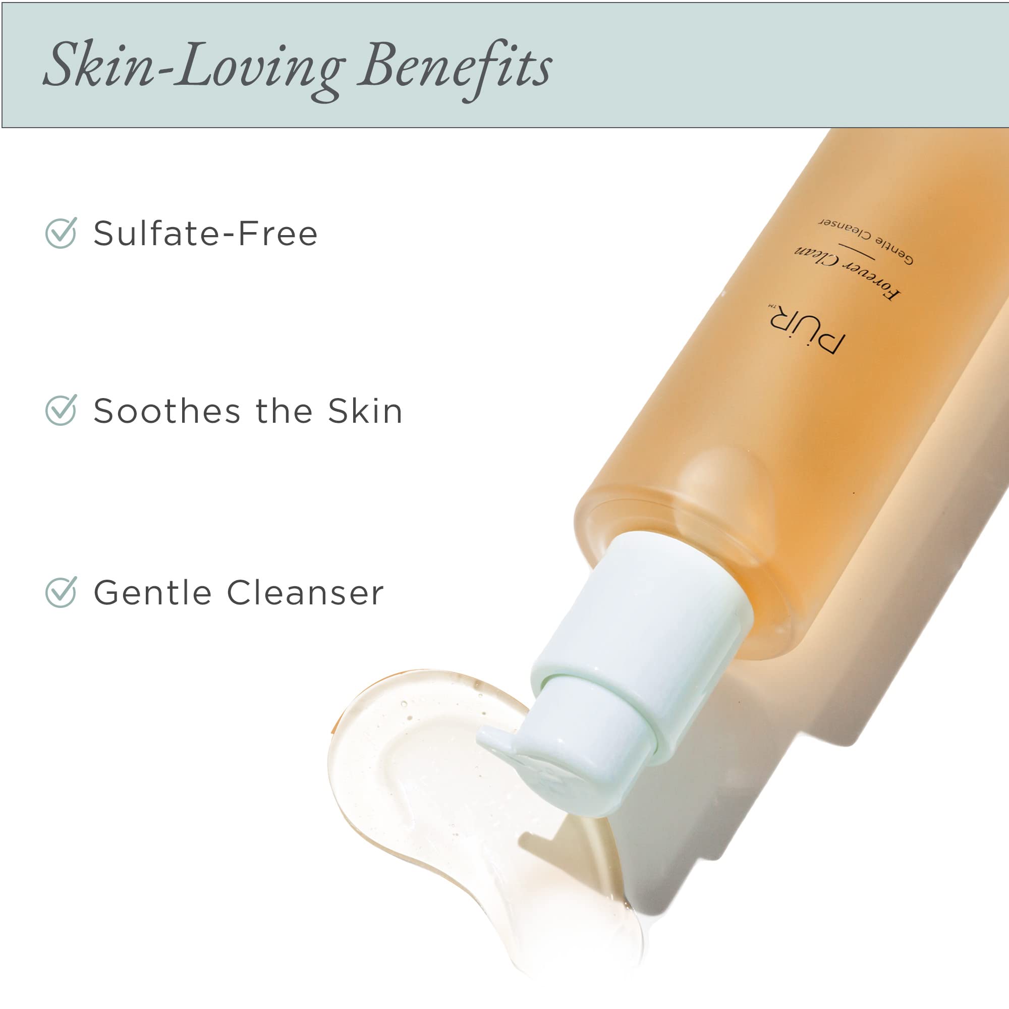 PÜR Forever Clean Gentle Facial Cleanser, Sulfate-Free Makeup Remover