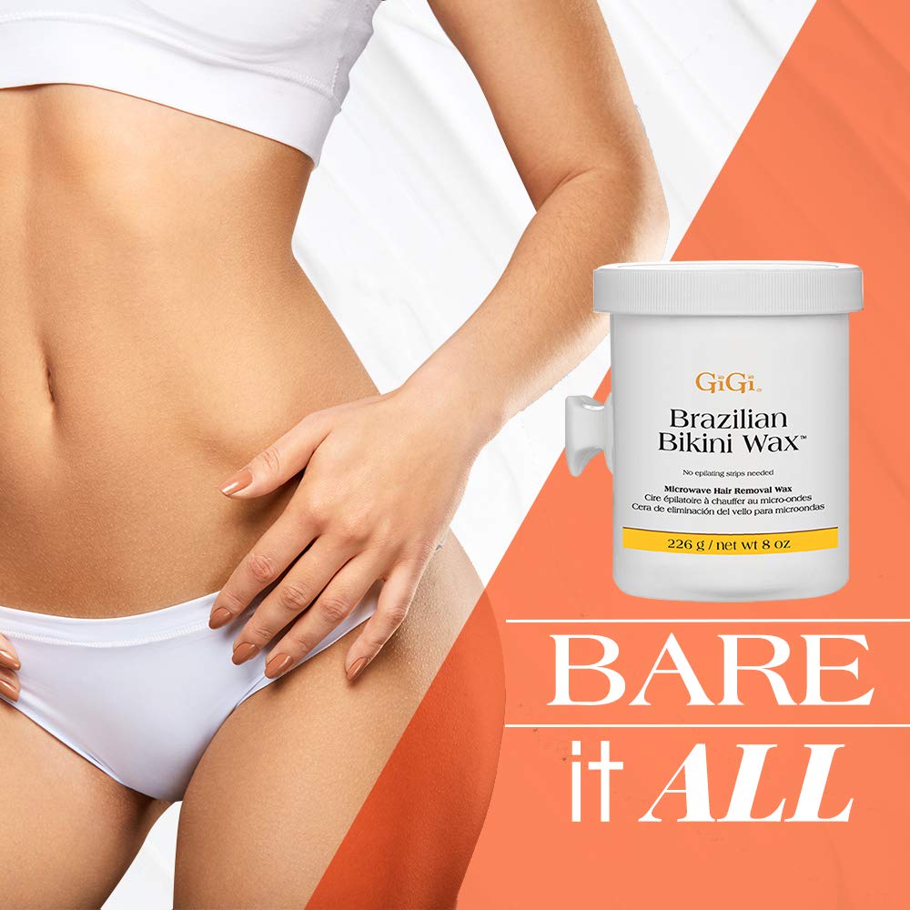 GIGI Brazilian Bikini Wax Microwave Formula Hard Wax for Hair Removal, 8 oz - GIGI Official Product View 5