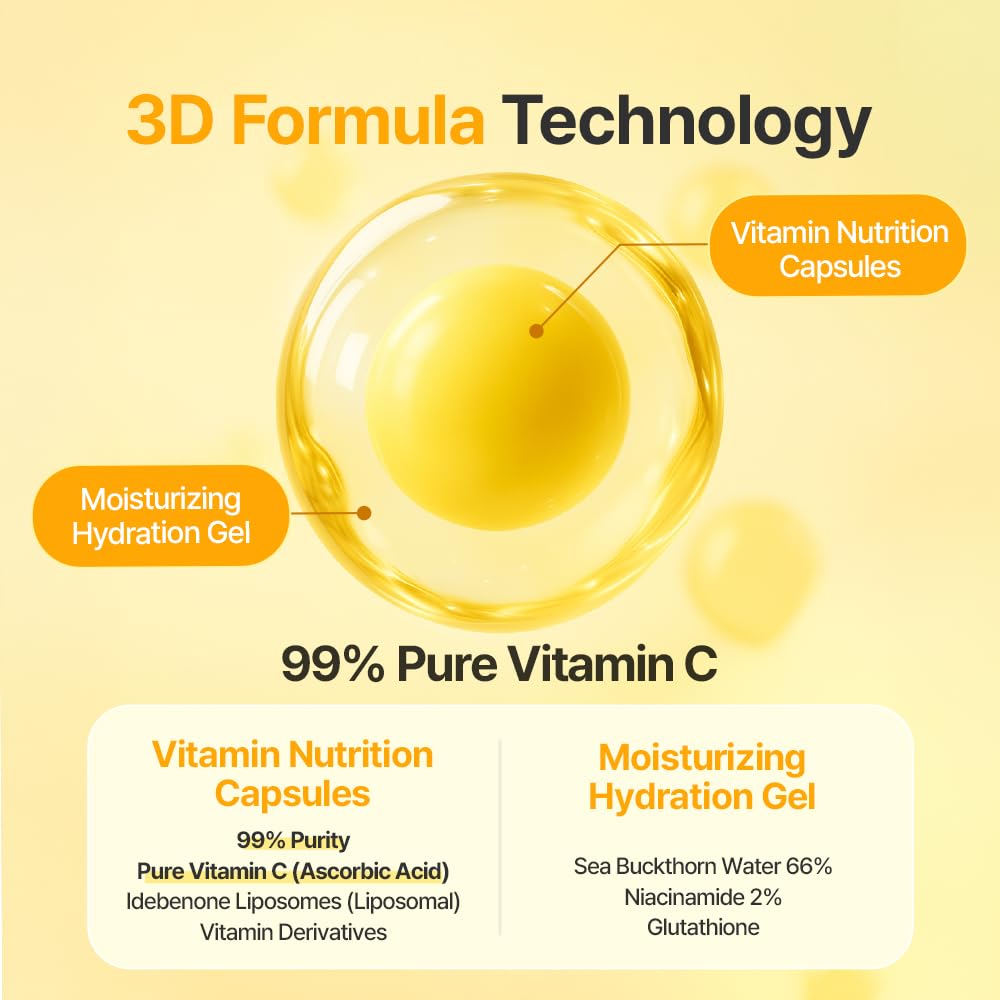 Korean Vitamin C Capsule Cream for Dull Dry Skin, 50ml - COSCELL